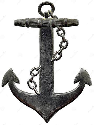Metal Anchor Isolated Against a White Background Stock Photo - Image of ...