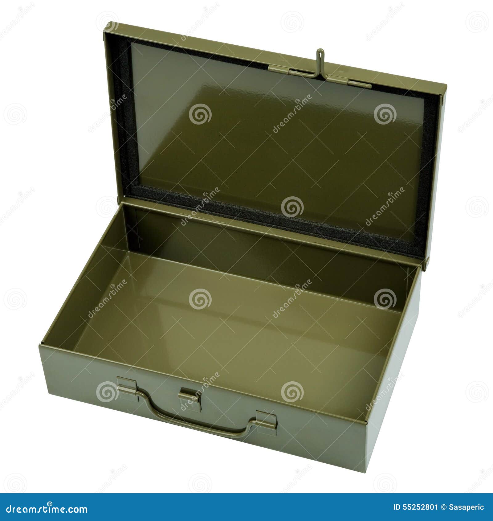 Metal Army Crate Isolated on White Stock Image Image of metal, studio