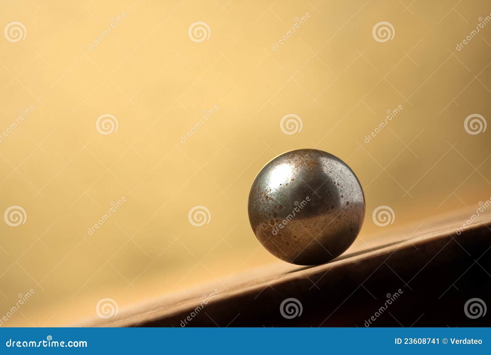 Metal Ball On Sloping Surface Stock Illustration - Image: 23608741