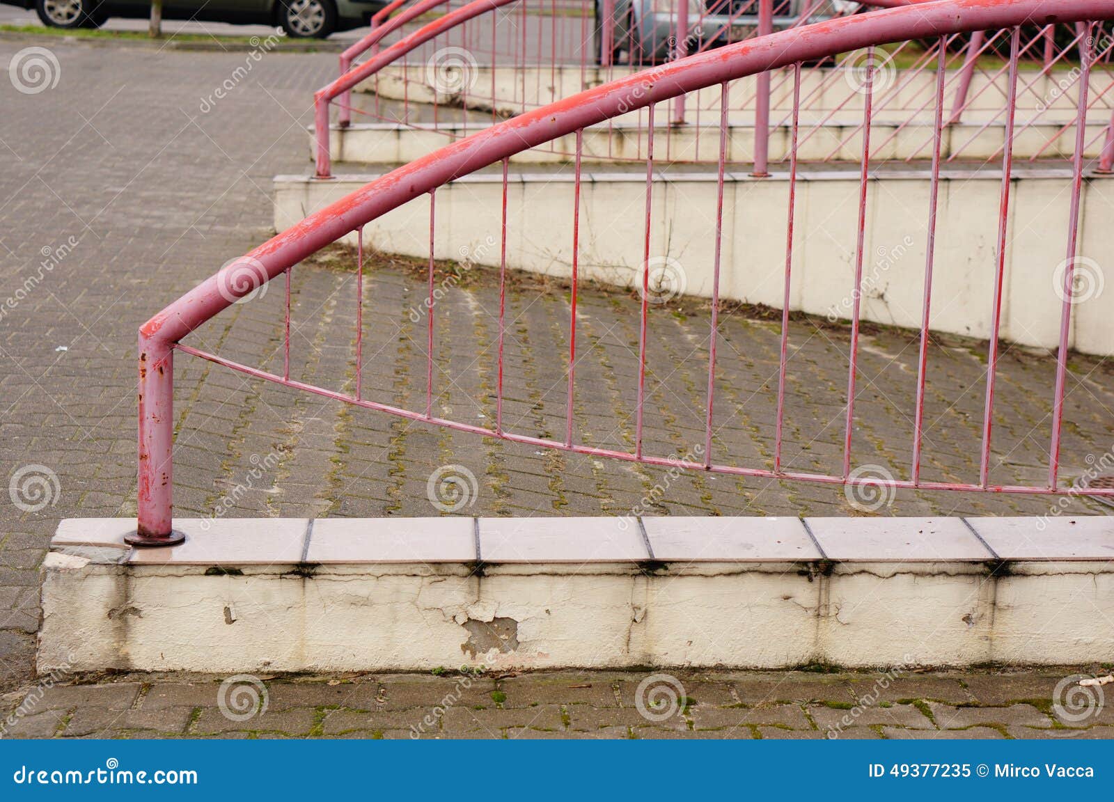 Metal barrier stock image. Image of wall, metal, stone 49377235