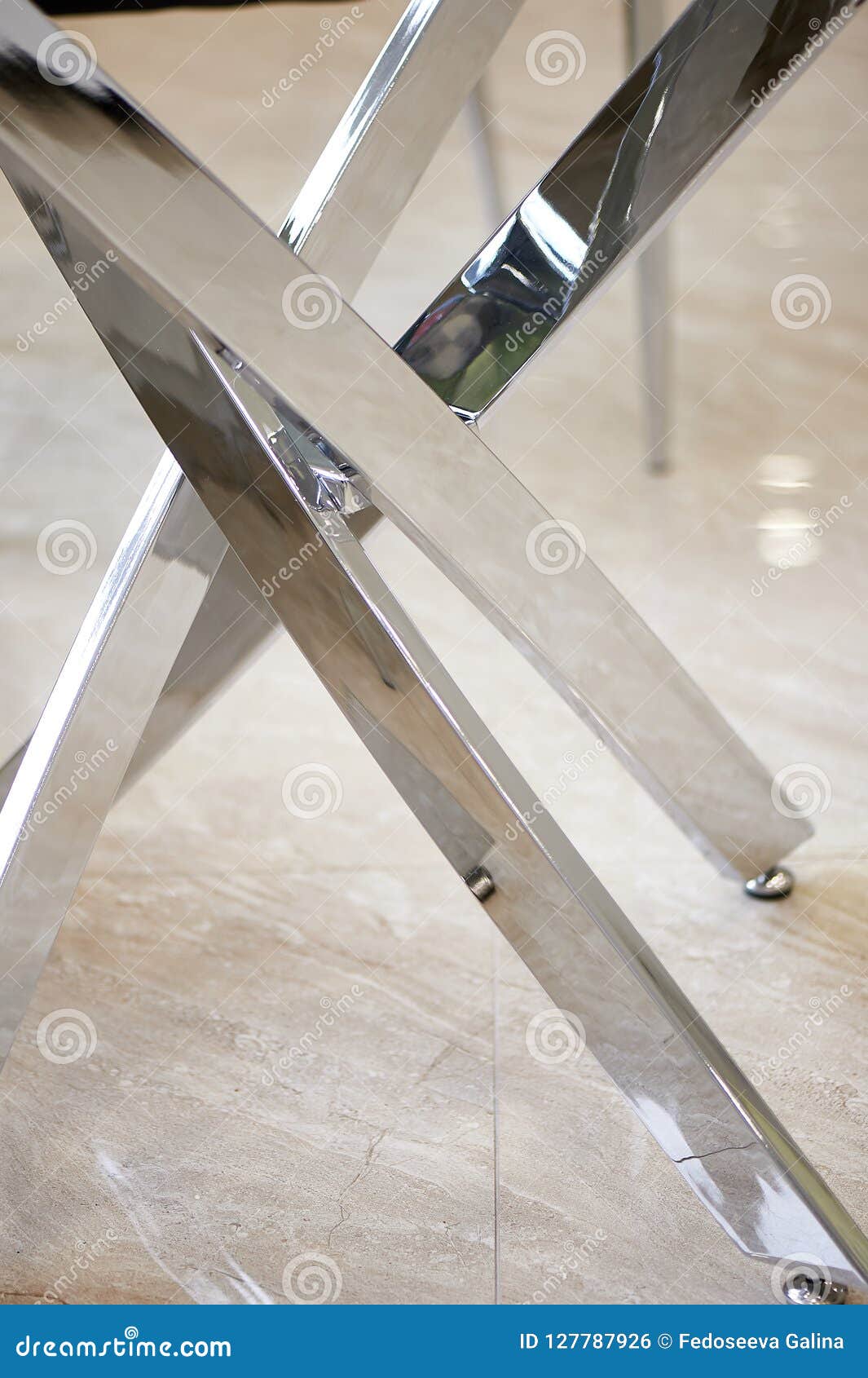 The Metal Base Table Legs Chrome Modern Minimalistic Interior