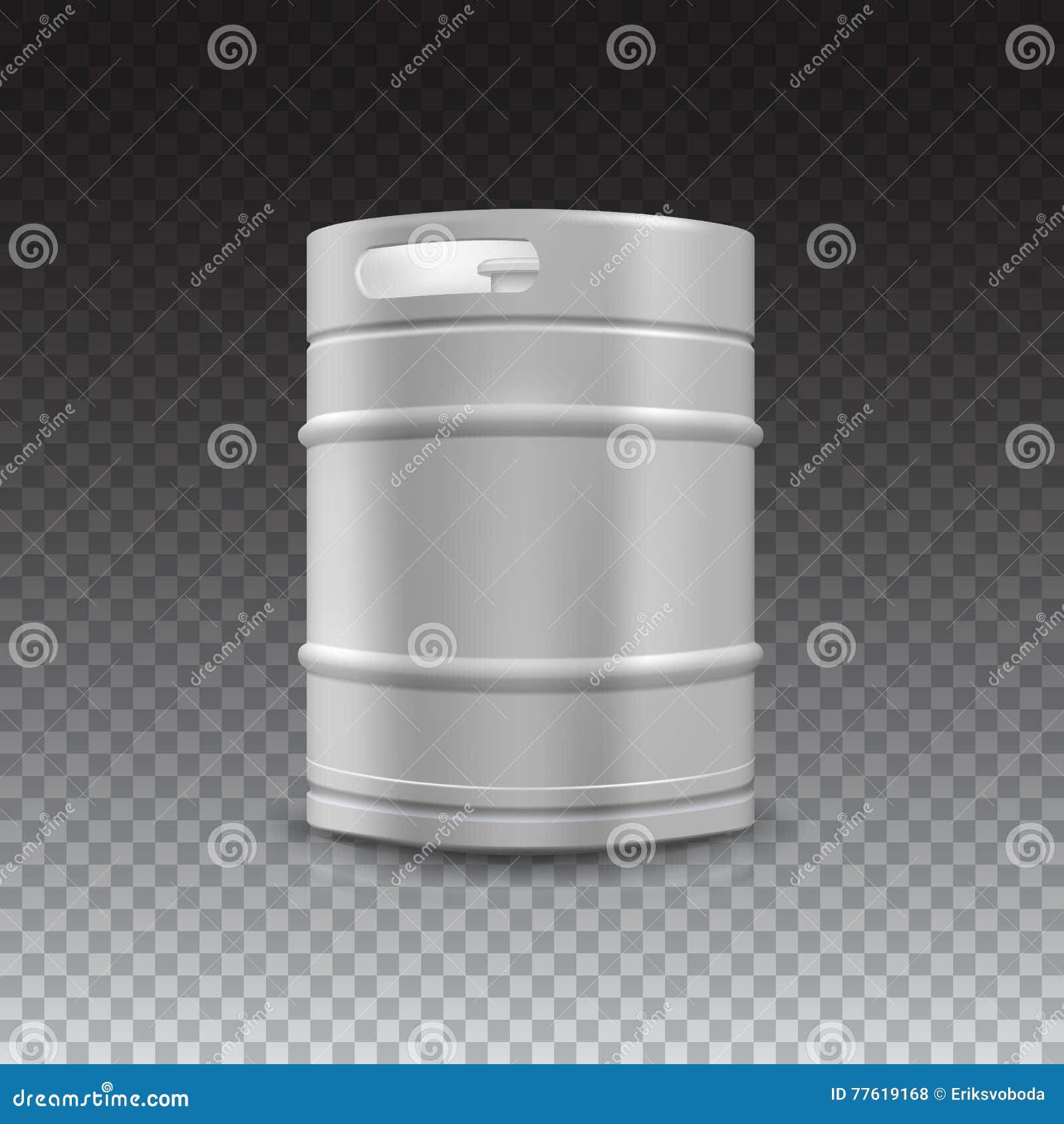 Metal Beer Keg with Grained Stock Vector Illustration of drink, gray 77619168