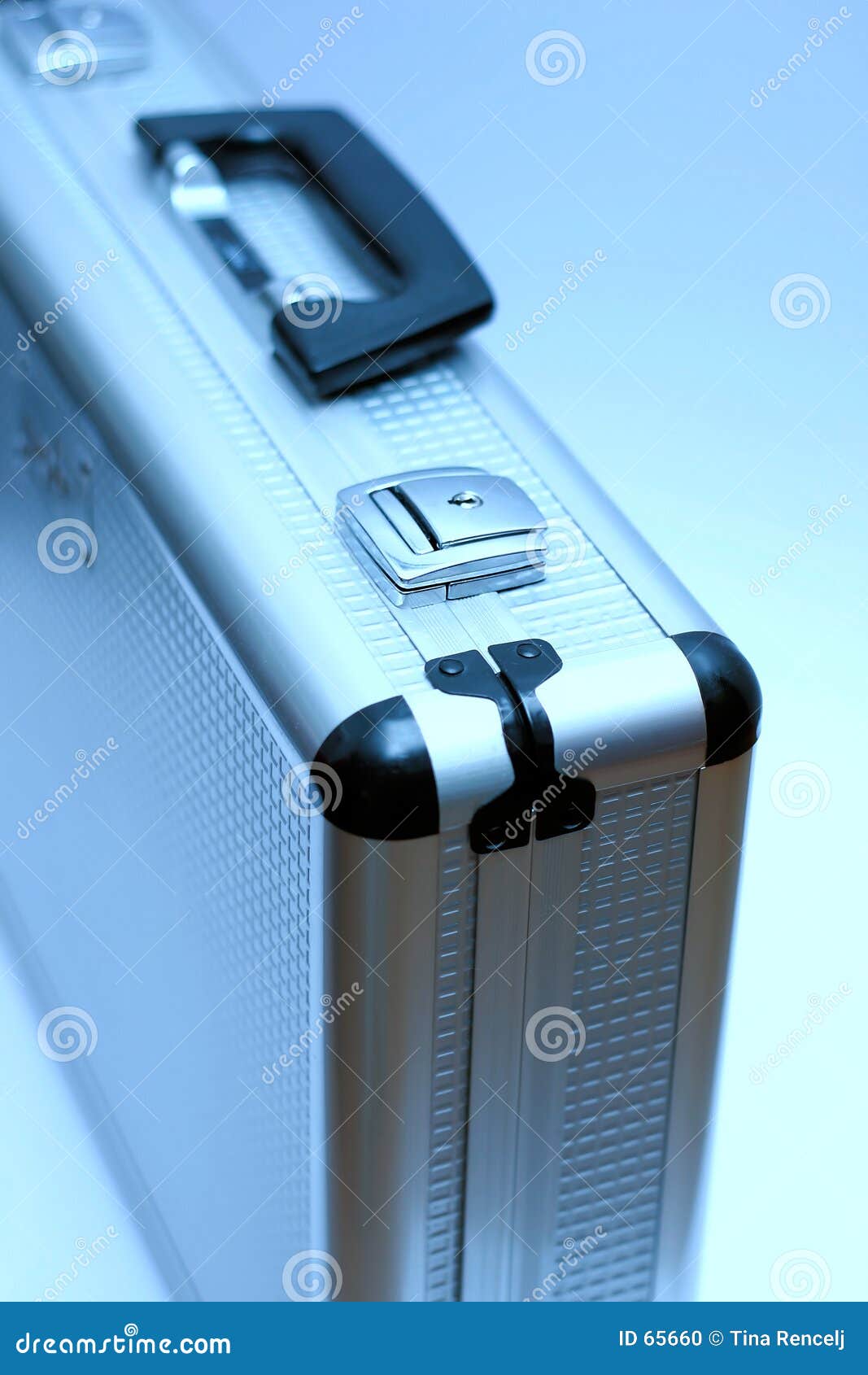 Metal Blue Briefcase stock photo. Image of money, holiday 65660