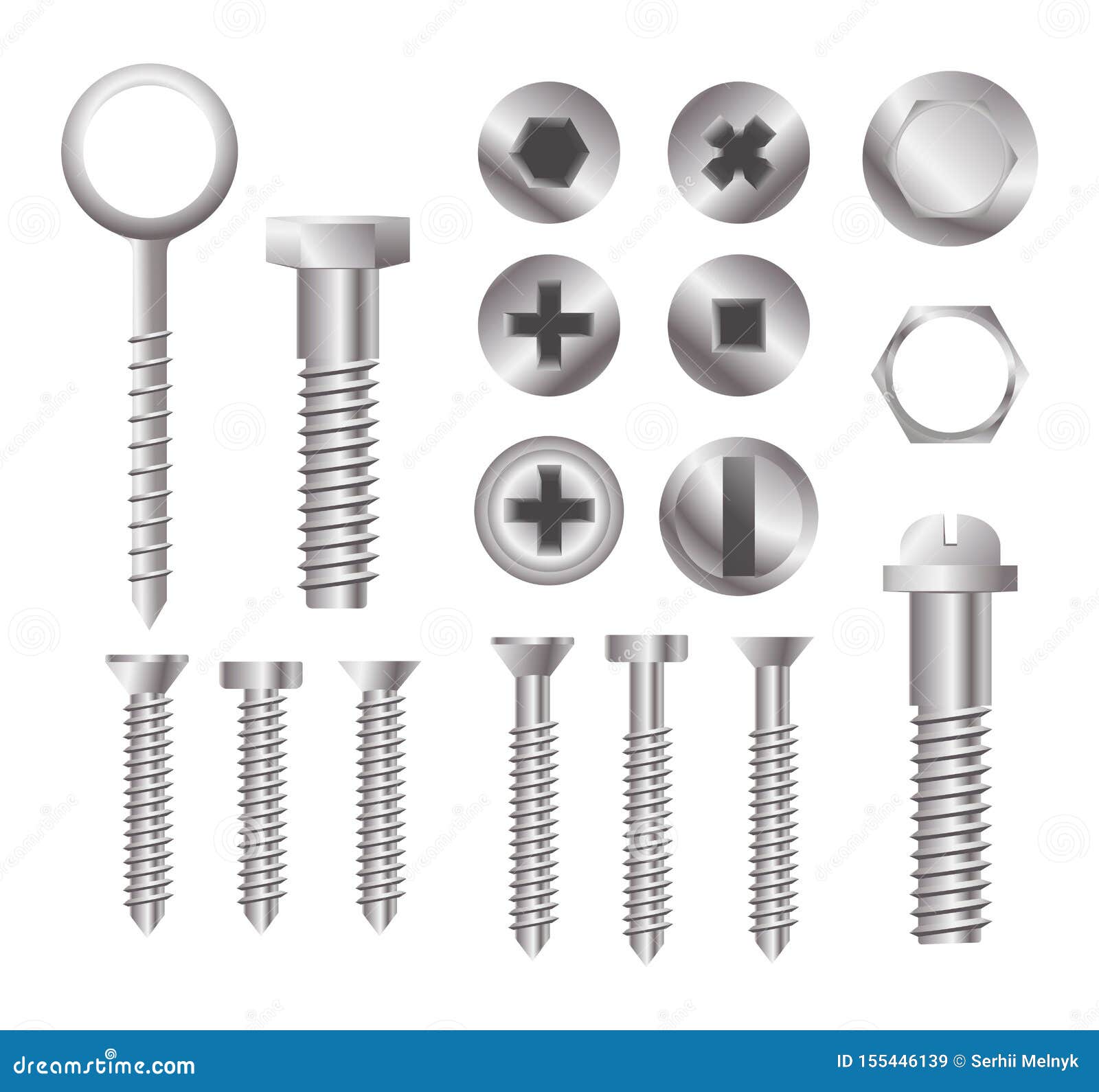 types of screws and bolts