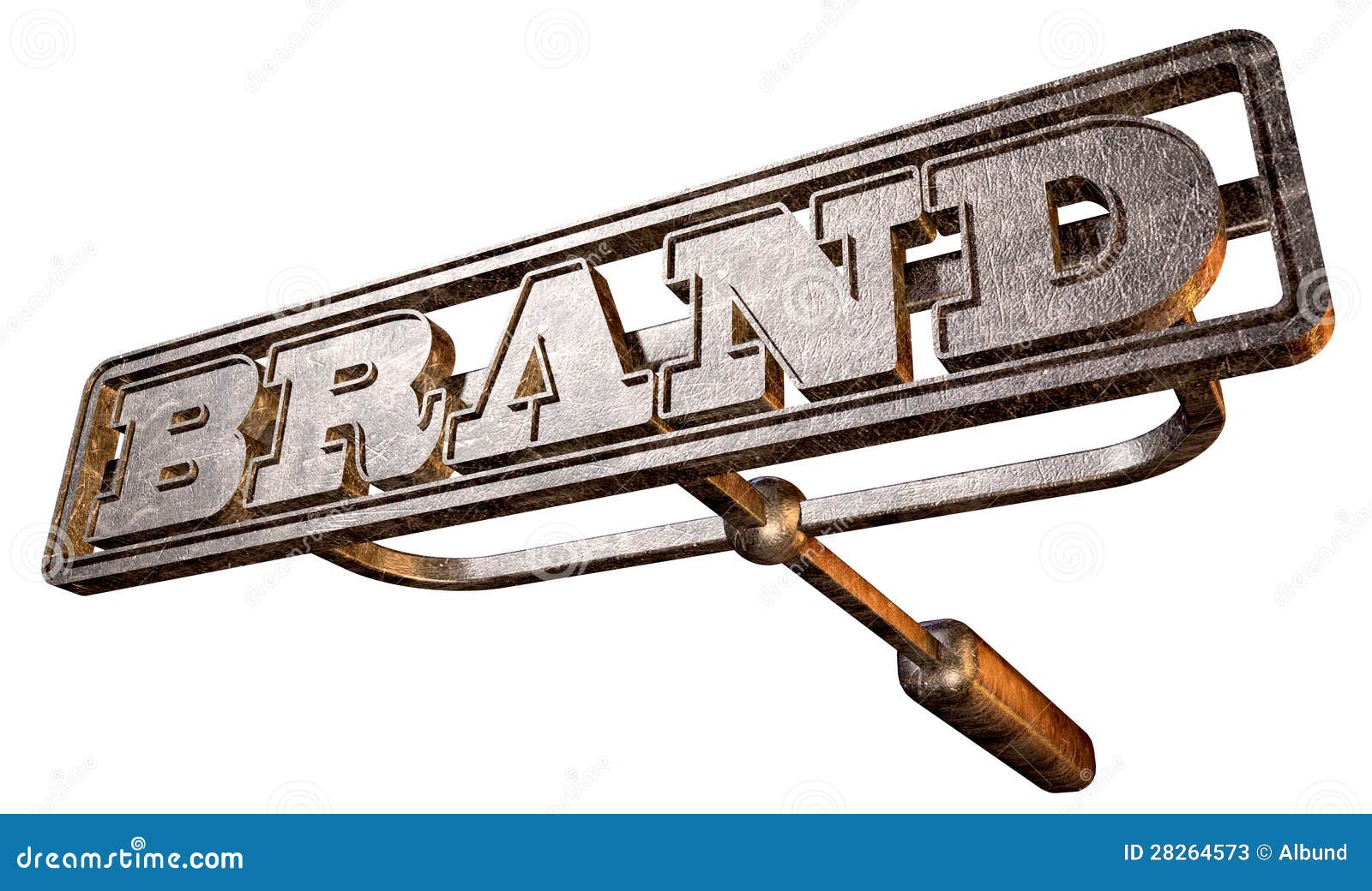 Metal Branding Brand Perspective Stock Illustration Illustration of