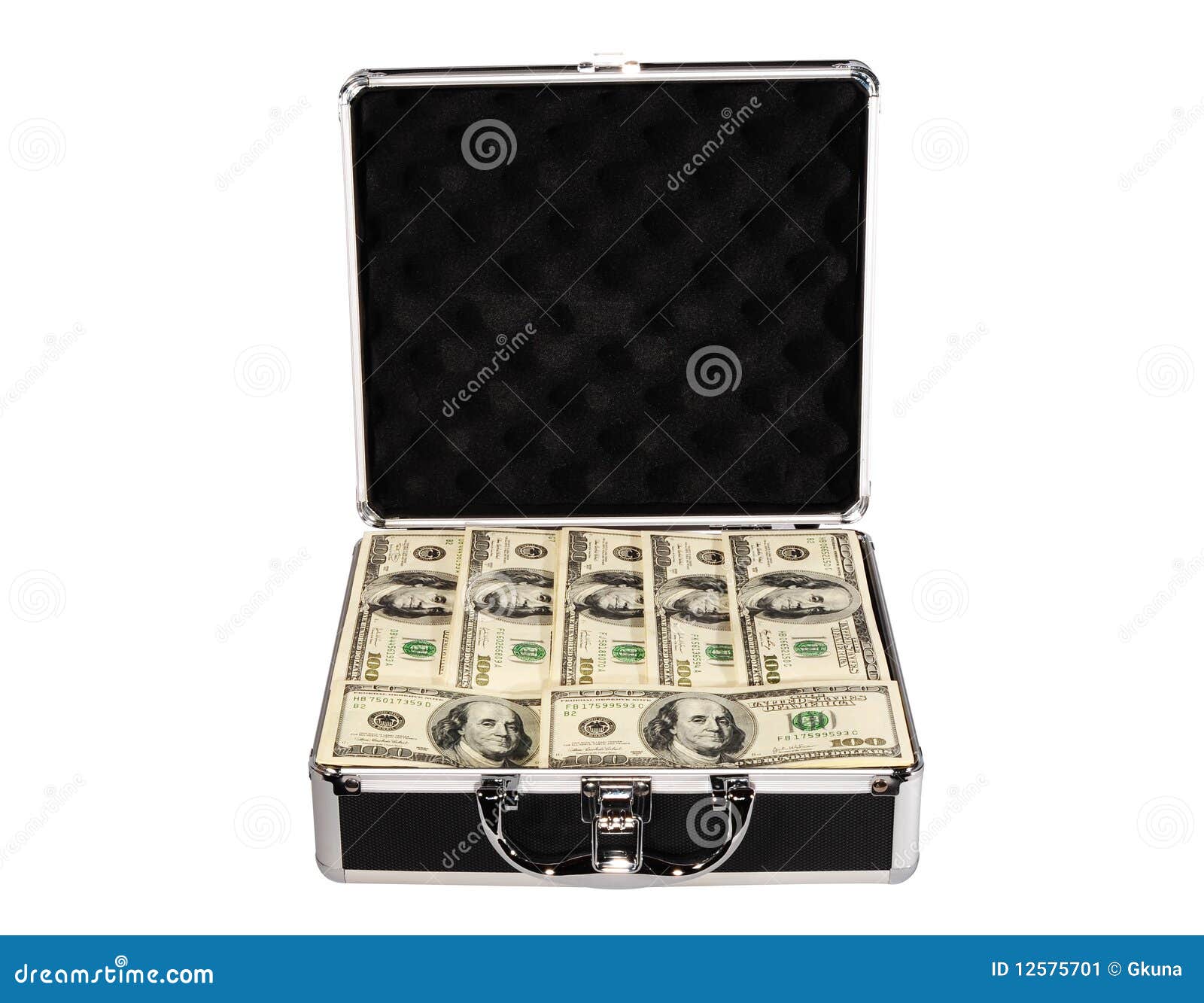 Metal Briefcase stock image. Image of cash, exchange 12575701