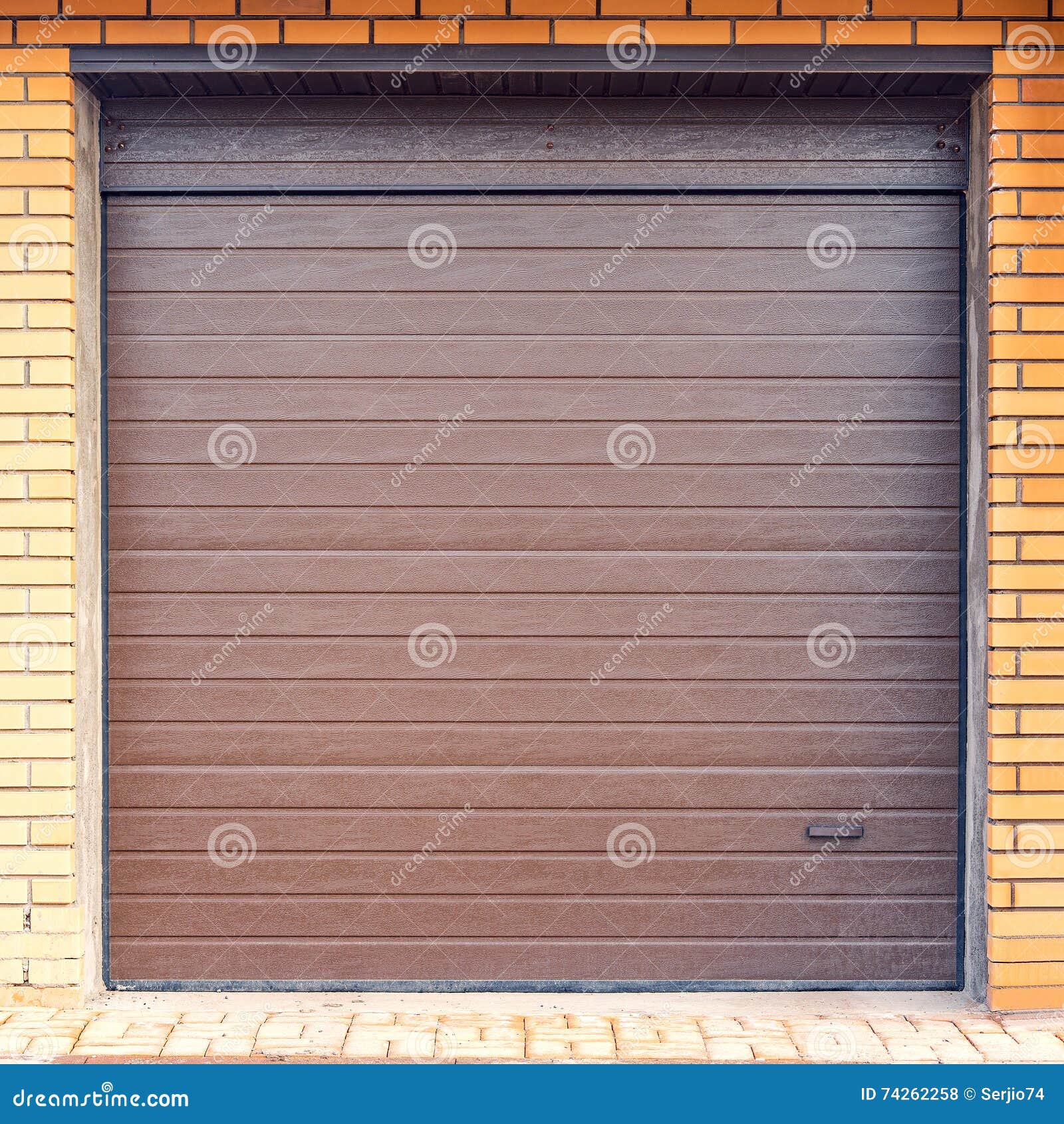 Metal brown gates. stock photo. Image of industrial, dark 74262258