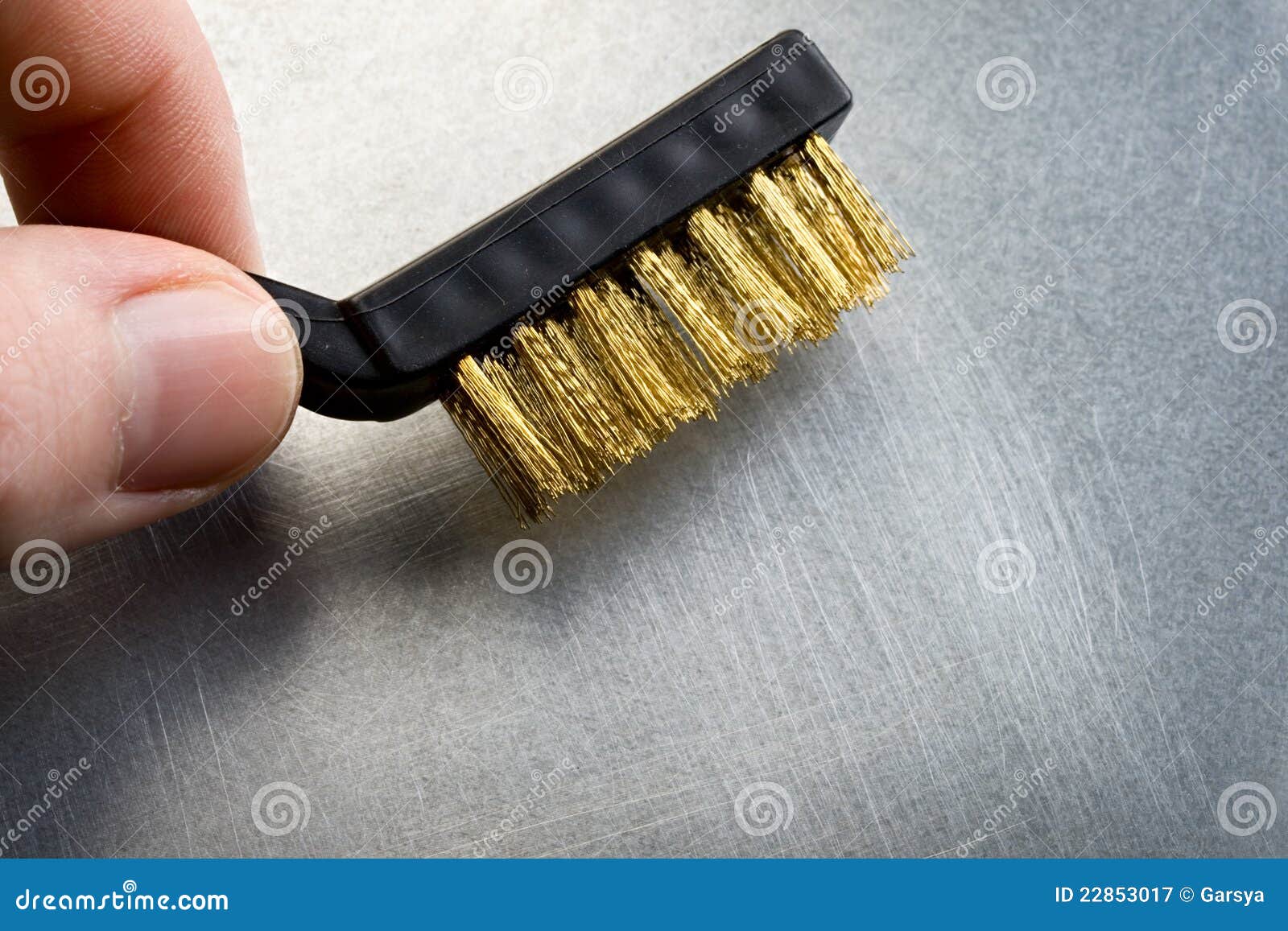 Metal brush stock image. Image of hand, brush, repair 22853017