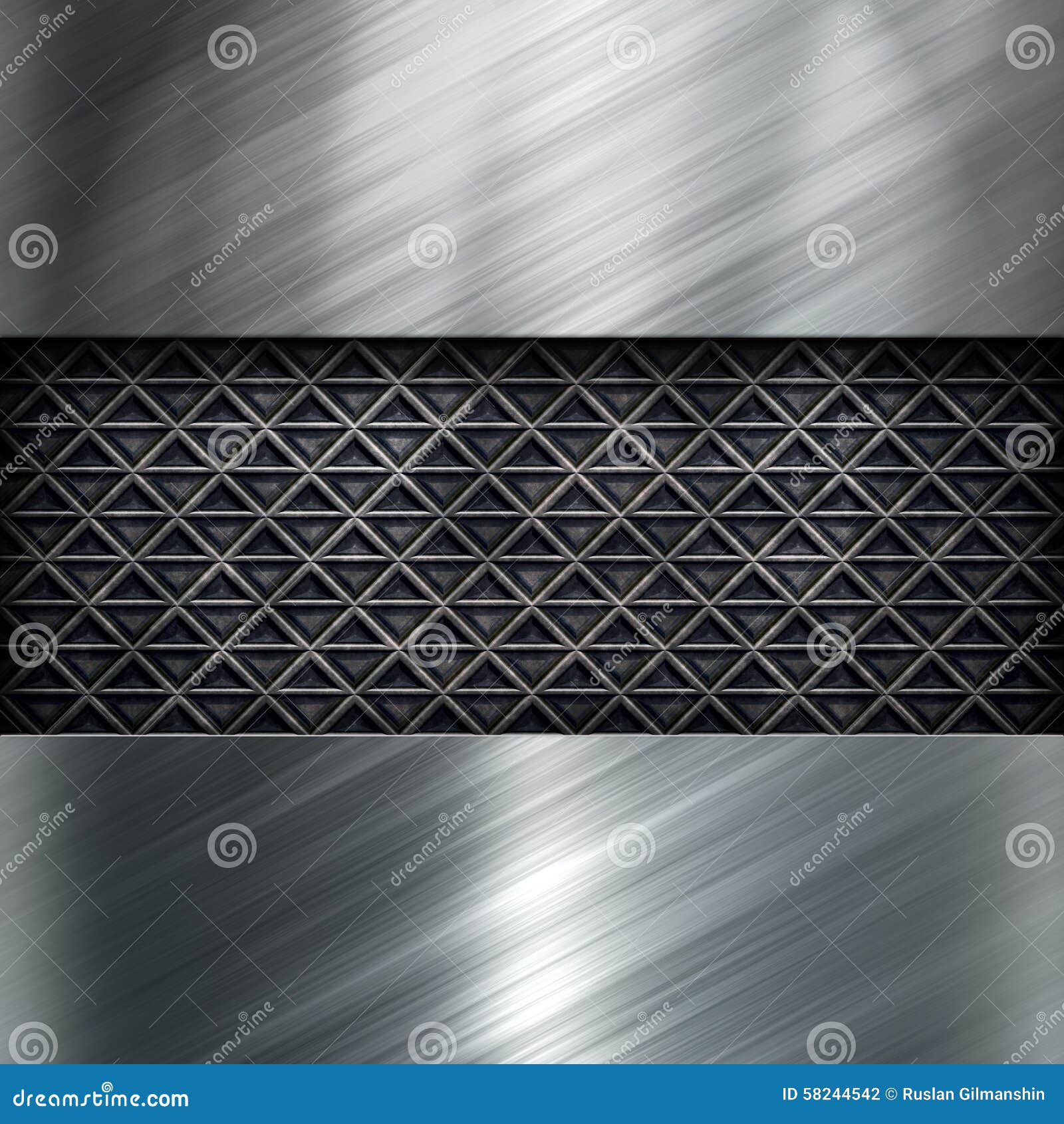 Metal Brushed Shiny Surface for Texture Stock Illustration