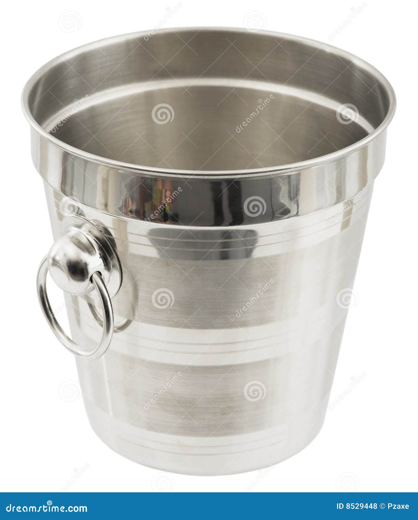 Metal bucket for ice stock photo. Image of single, white 8529448