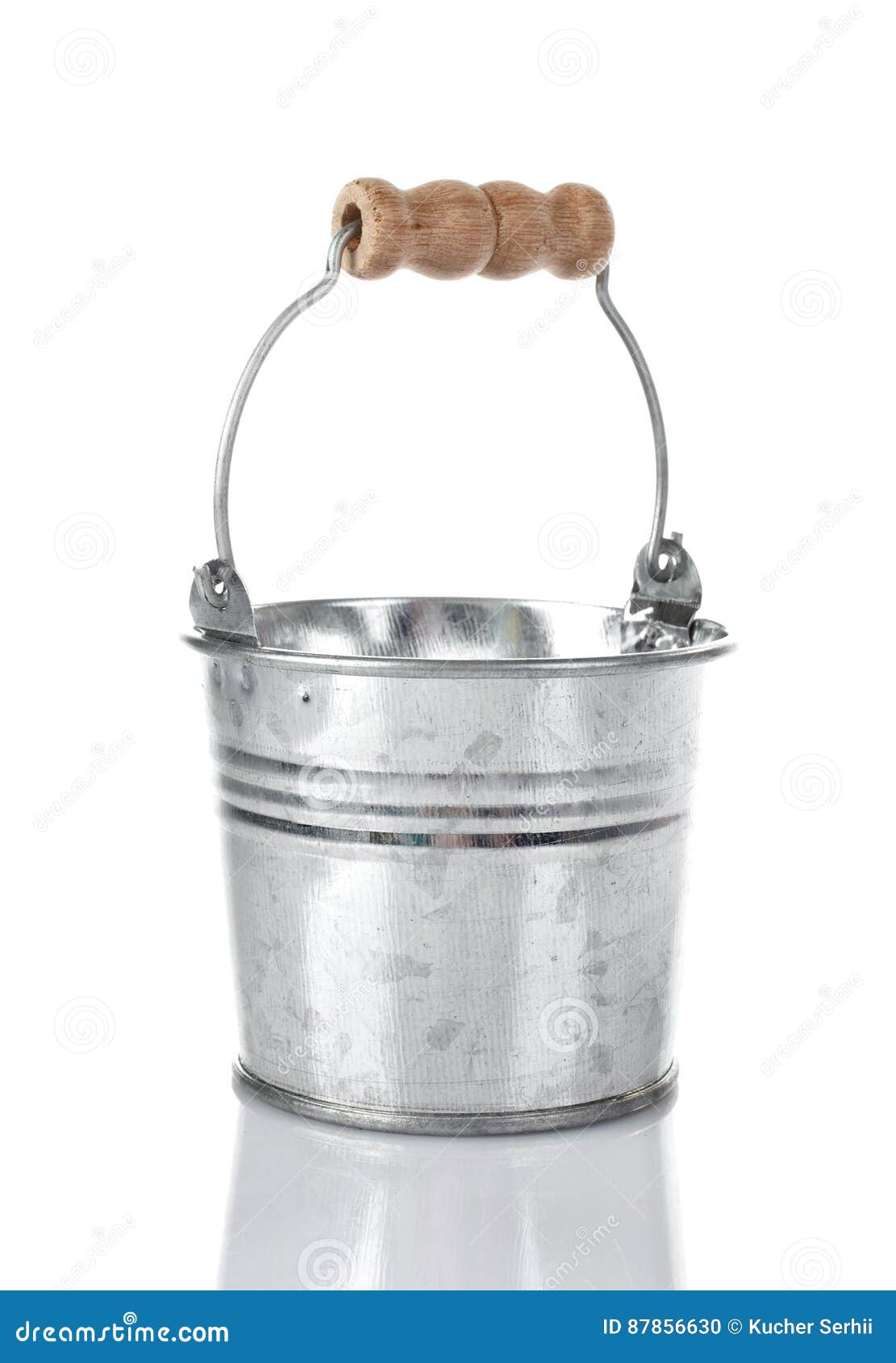 Metal Bucket Isolated on White Stock Photo Image of household, grey