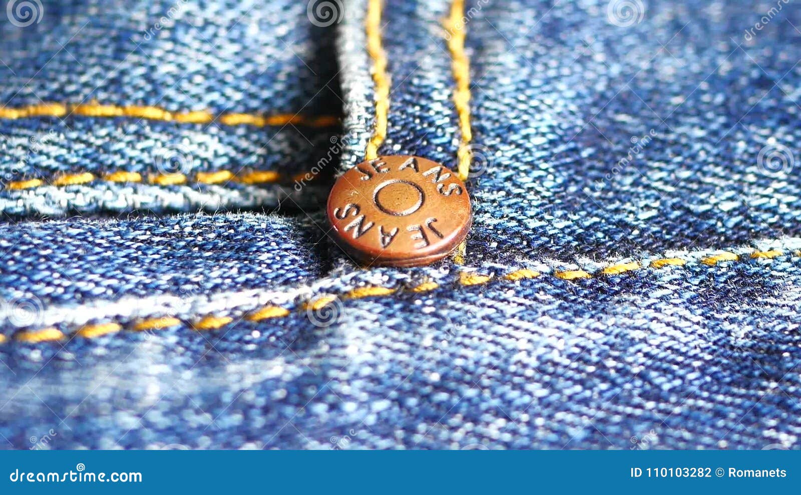 Metal Button on Jeans Close Up Stock Footage Video of style, garment