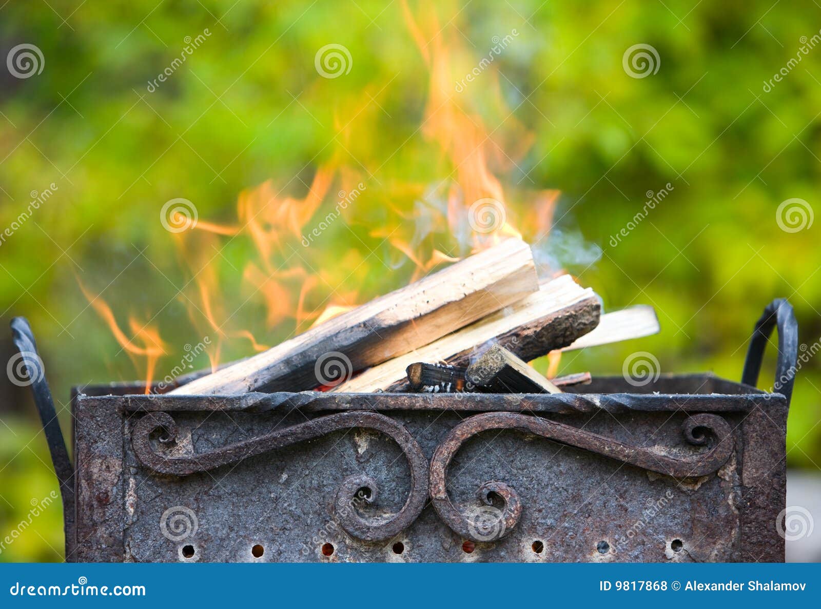 Metal campfire stock photo. Image of mangal, steak, barbecue 9817868