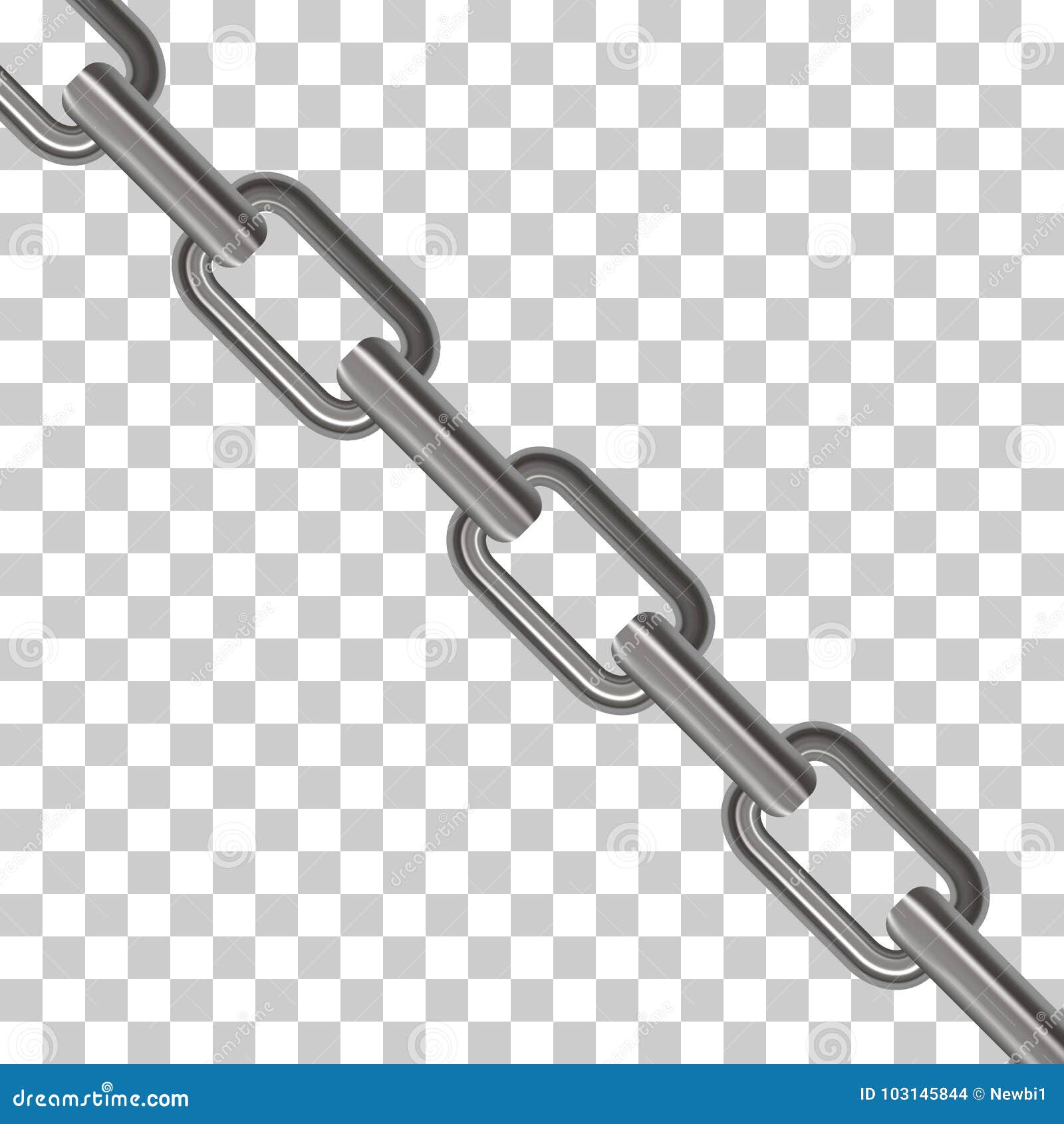 Metal chain links. Vector stock vector. Illustration of parts