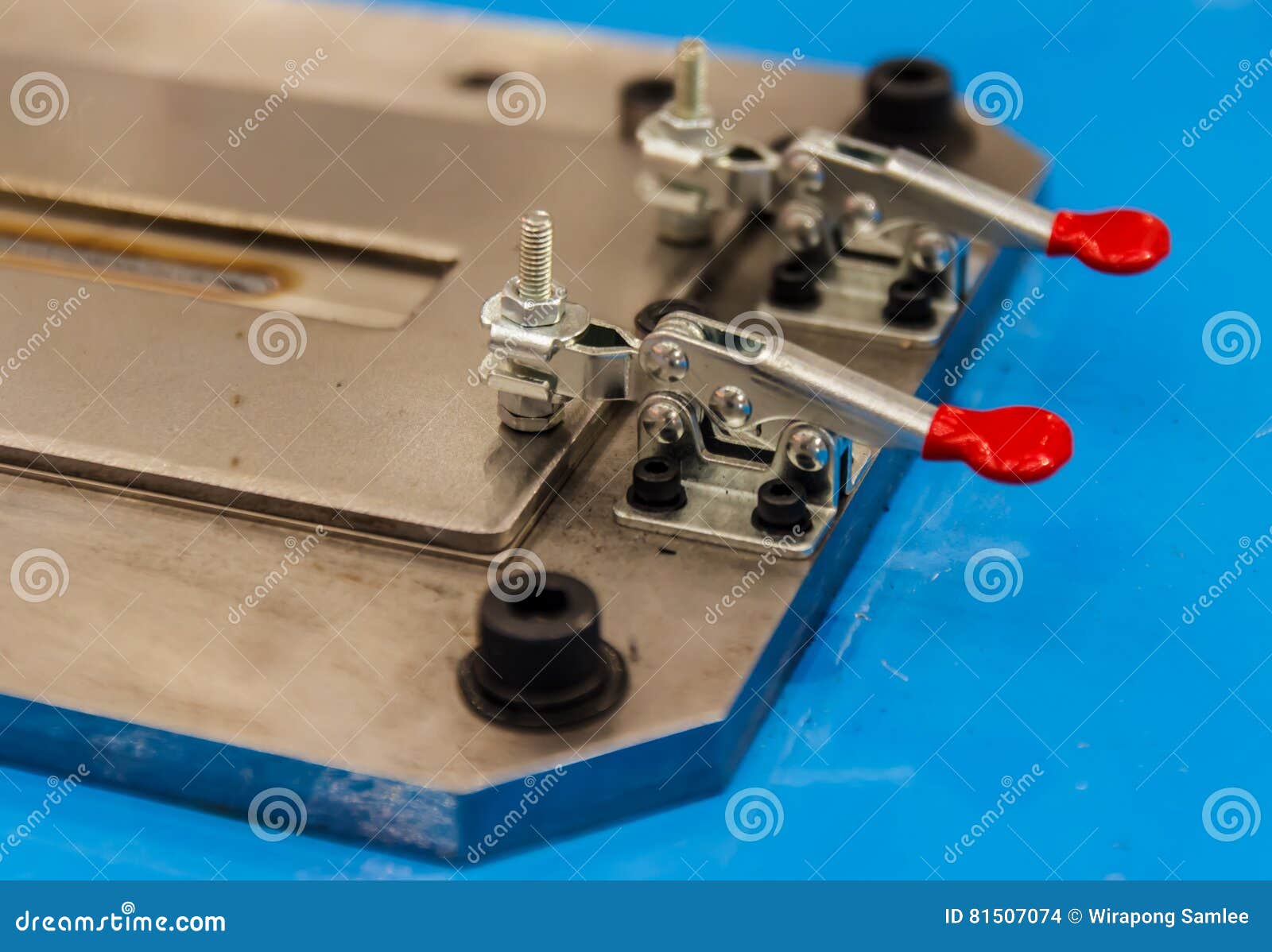 Metal in the Clamping Device Stock Photo Image of beam, timber 81507074