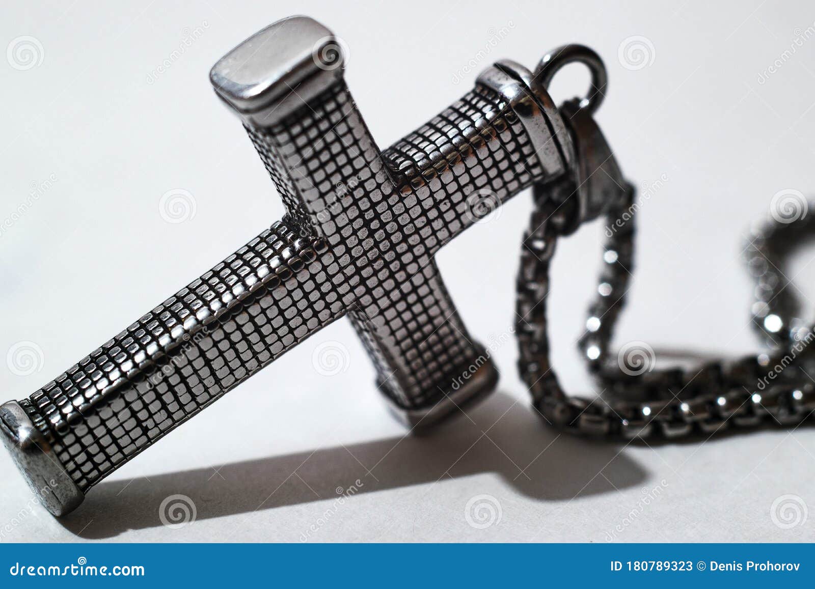 Metal Cross To Wear Around the Neck Stock Image - Image of christian ...