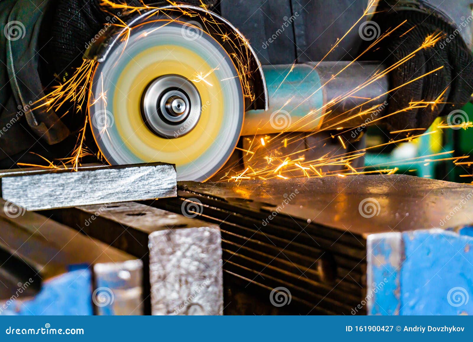 Metal Cutting with an Angle Grinder with a Cutting Abrasive Wheel