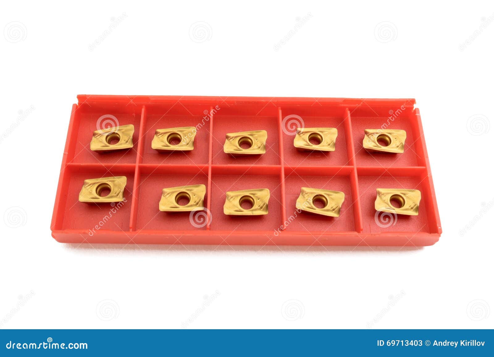 Metal Cutting Lathe Milling Tool on a White Background Stock Image