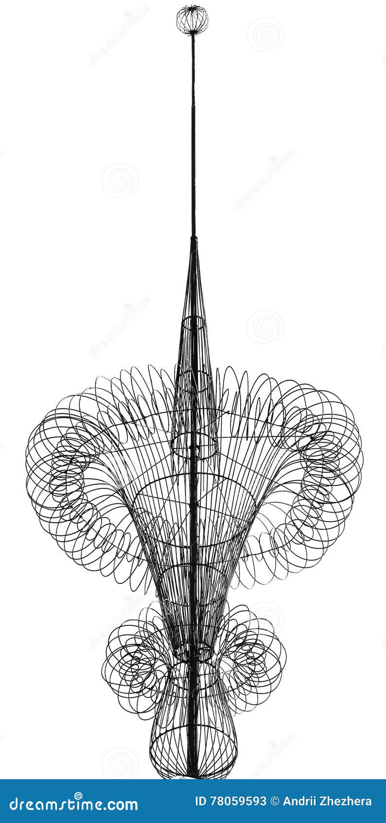 Metal Decorative Spire Isolated on White Background Stock Image Image
