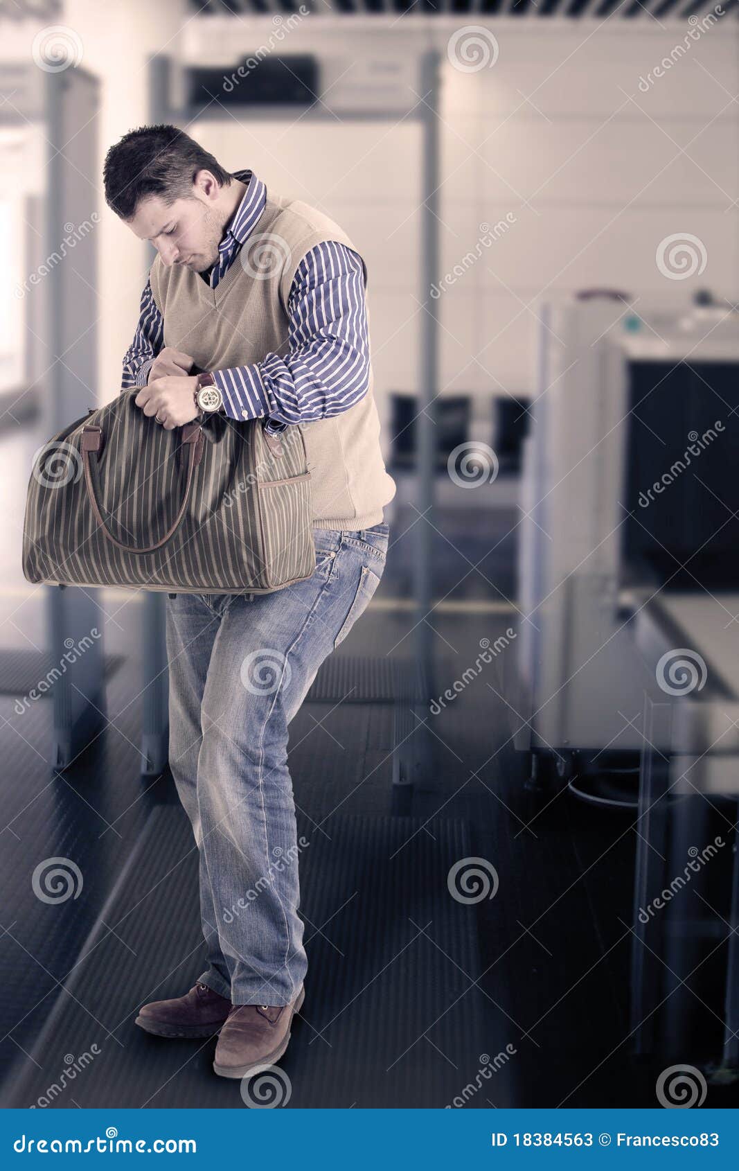 Metal Detector Body Scanner Stock Image Image of control, body