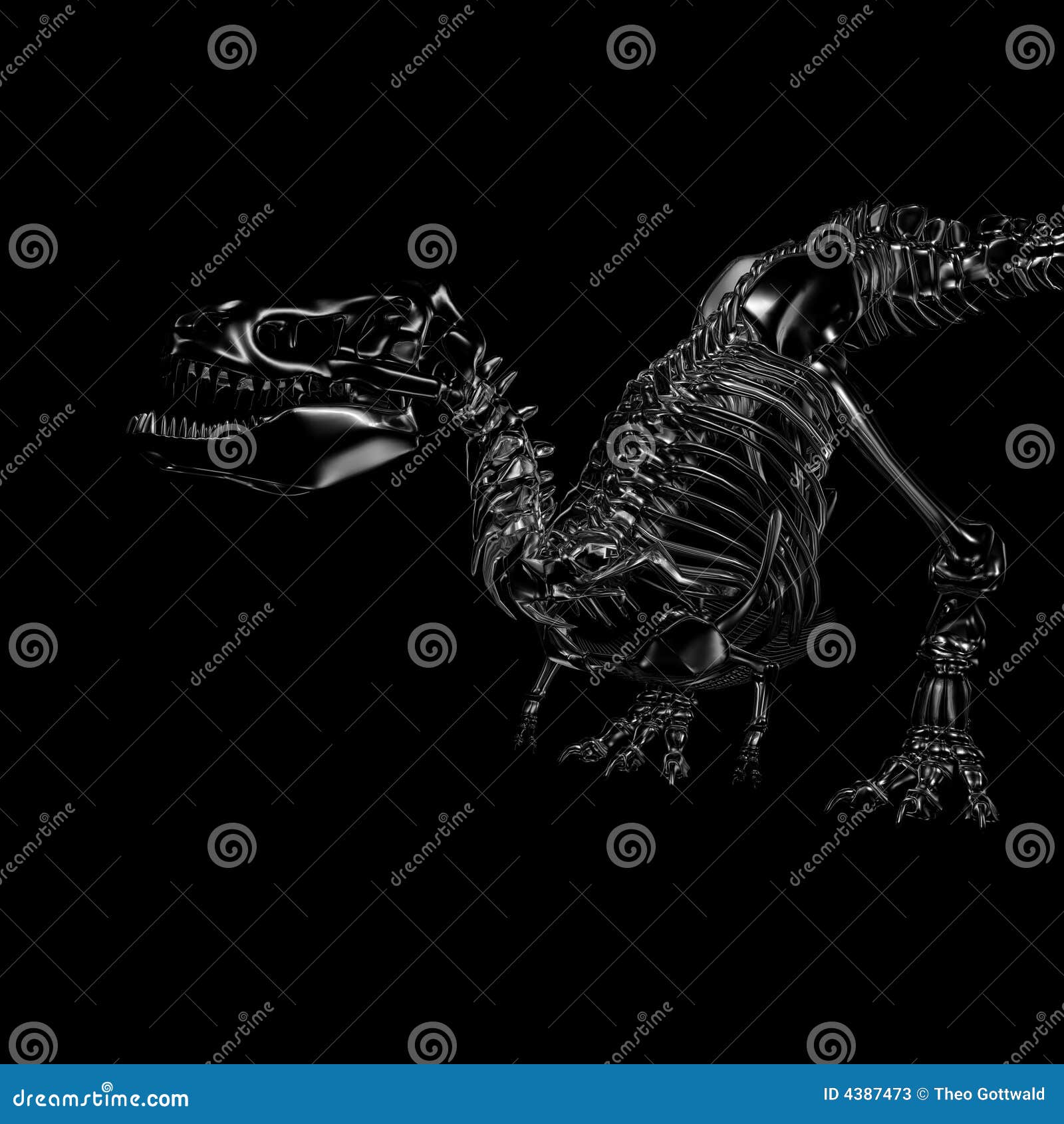 Metal Dino stock illustration. Illustration of extinct - 4387473
