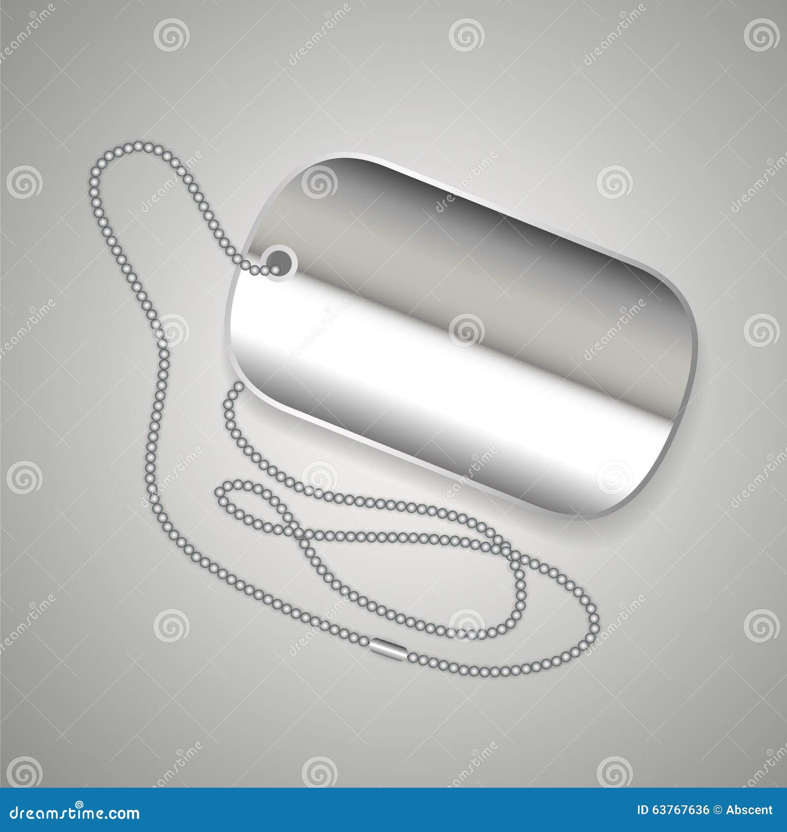 Metal dog tag stock vector. Illustration of label, blank 63767636