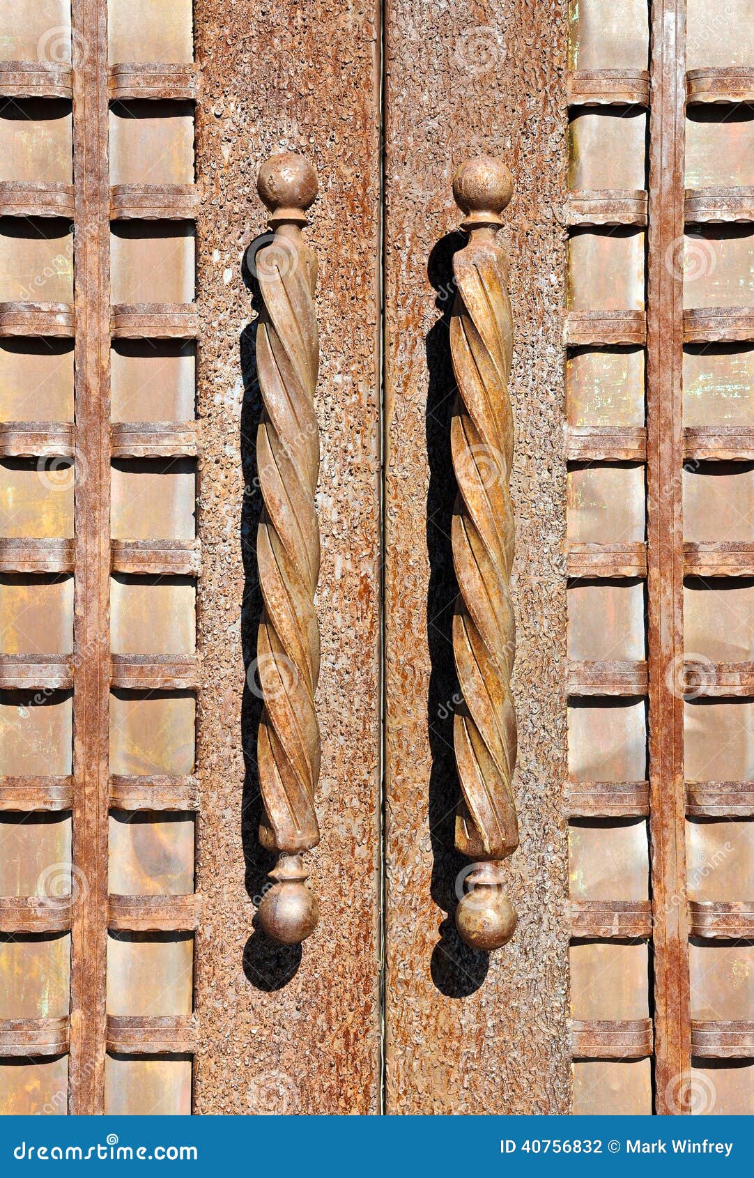 Metal Door Handles stock photo. Image of brown, decoration 40756832