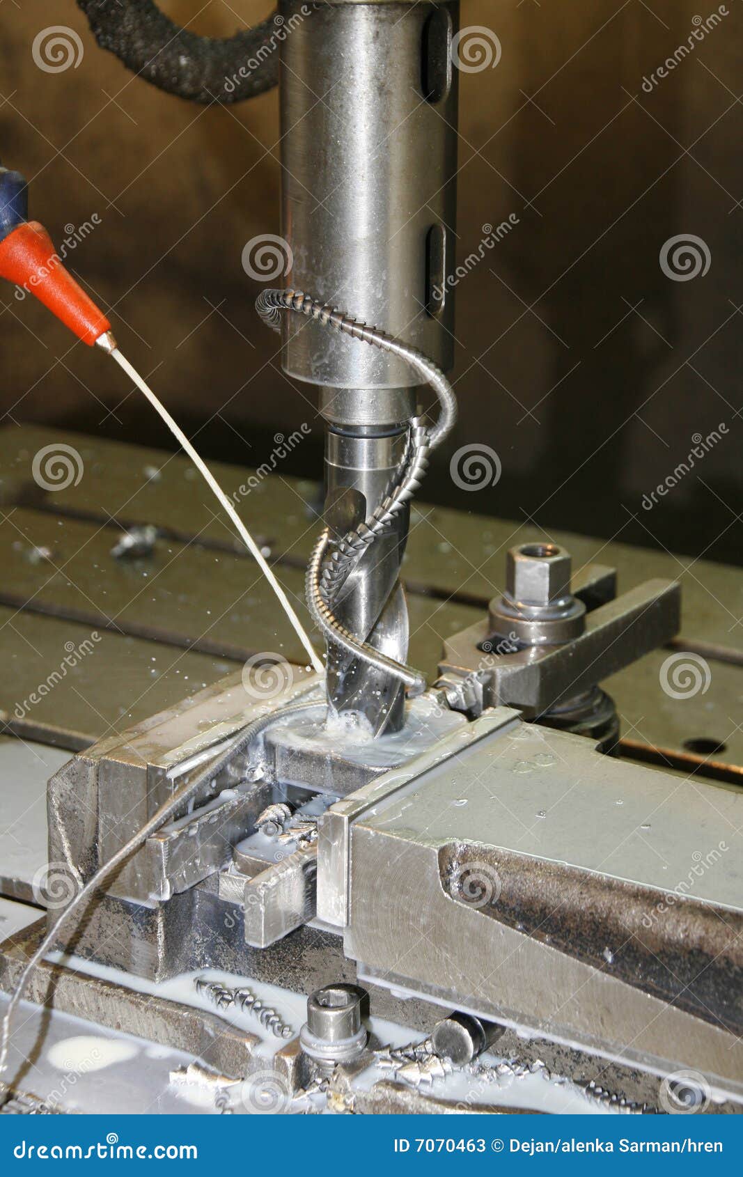 Metal drill press stock image. Image of making, hold, press 7070463
