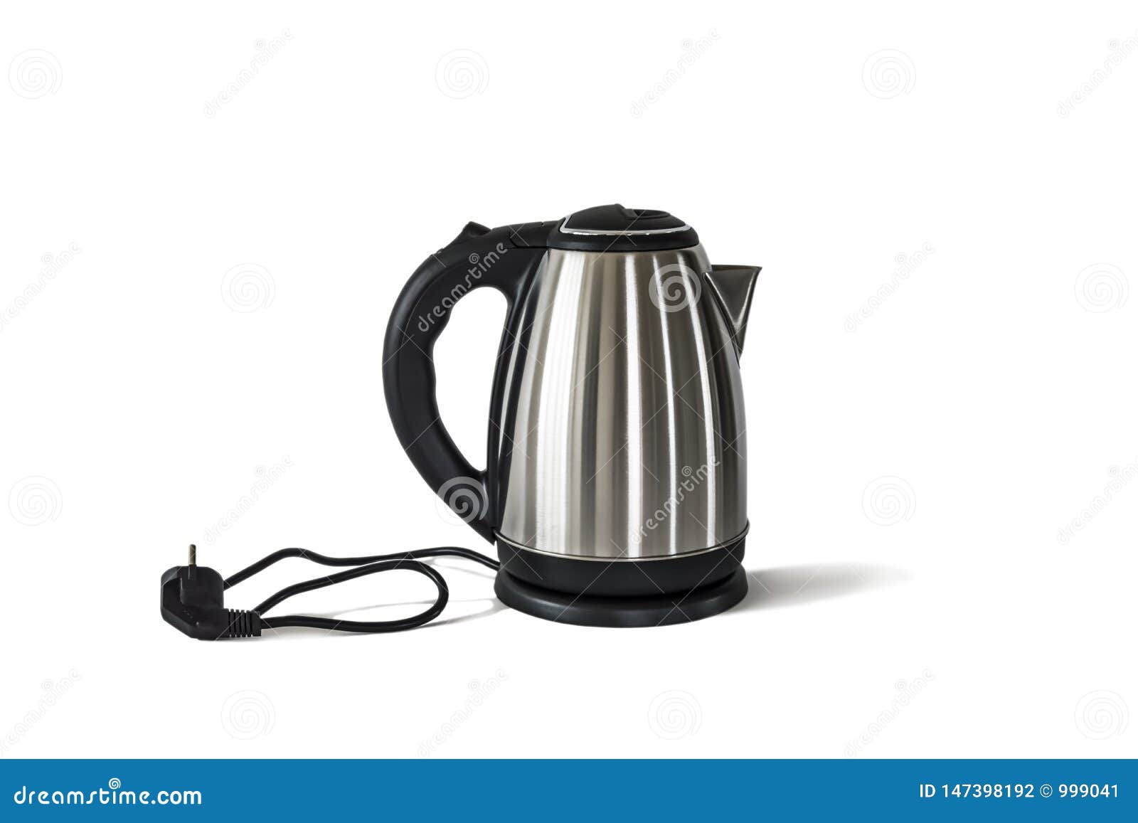 Metal Electric Kettle on White Background Isolate Stock Photo Image of steam, object 147398192