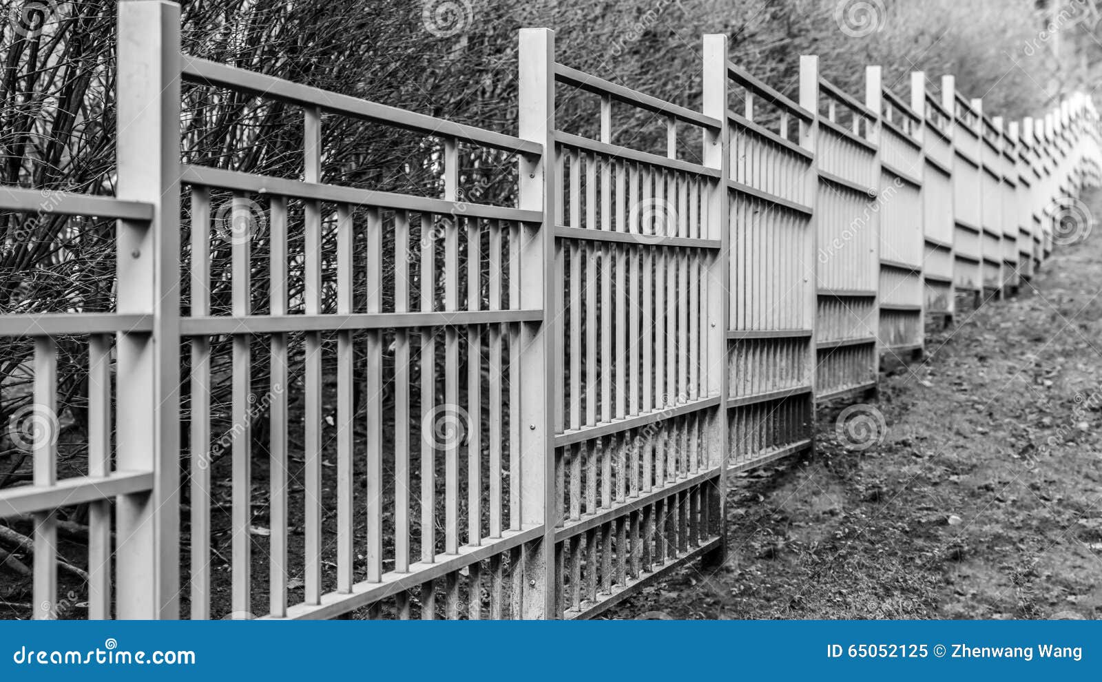 Metal Fence.bar stock image. Image of landscape, winter 65052125