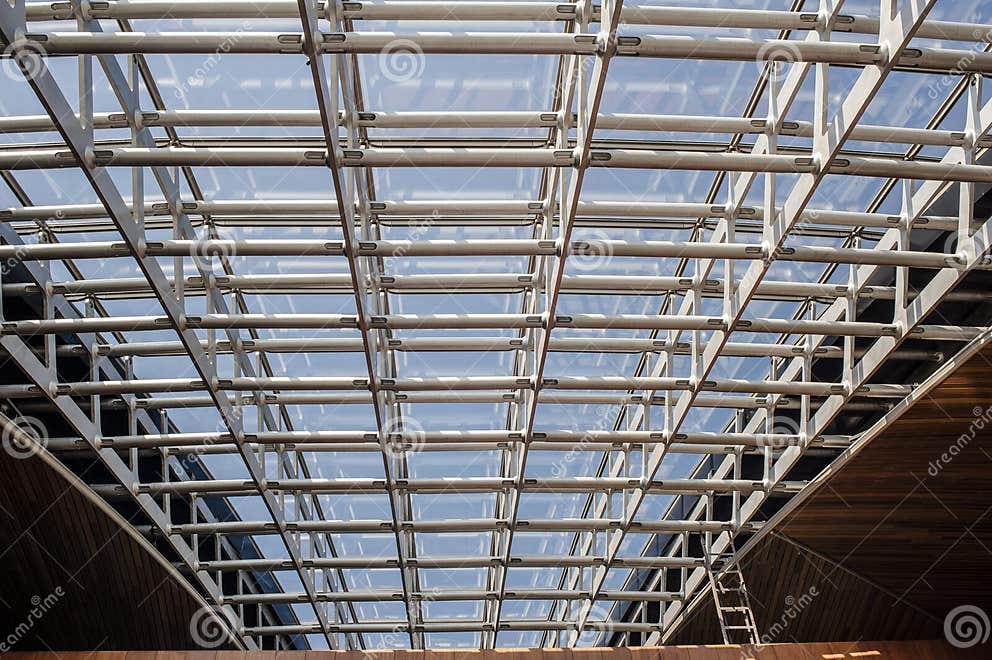 Metal frame ceiling editorial photography. Image of shape 27450382