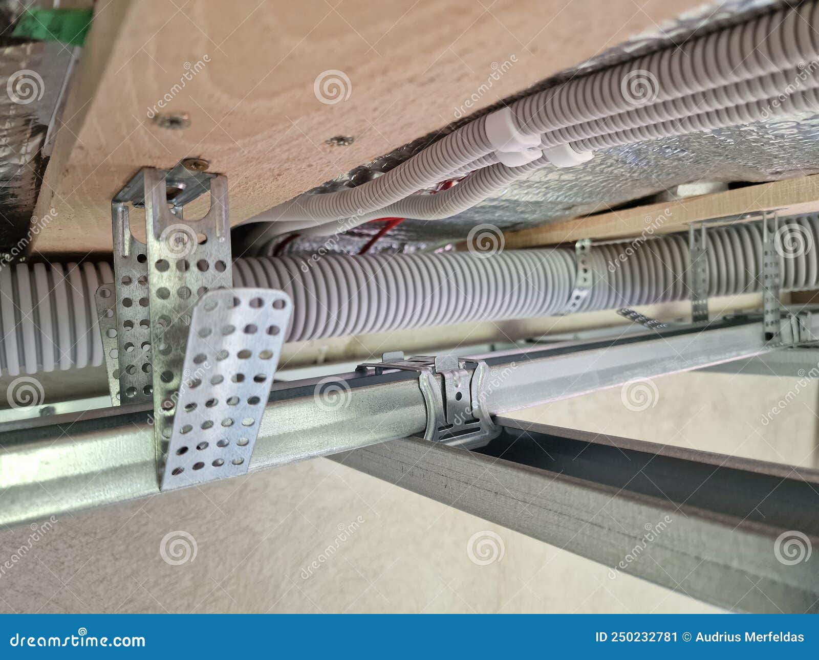 Metal Frame for Drywall Ceilings Stock Image Image of home, engineering 250232781