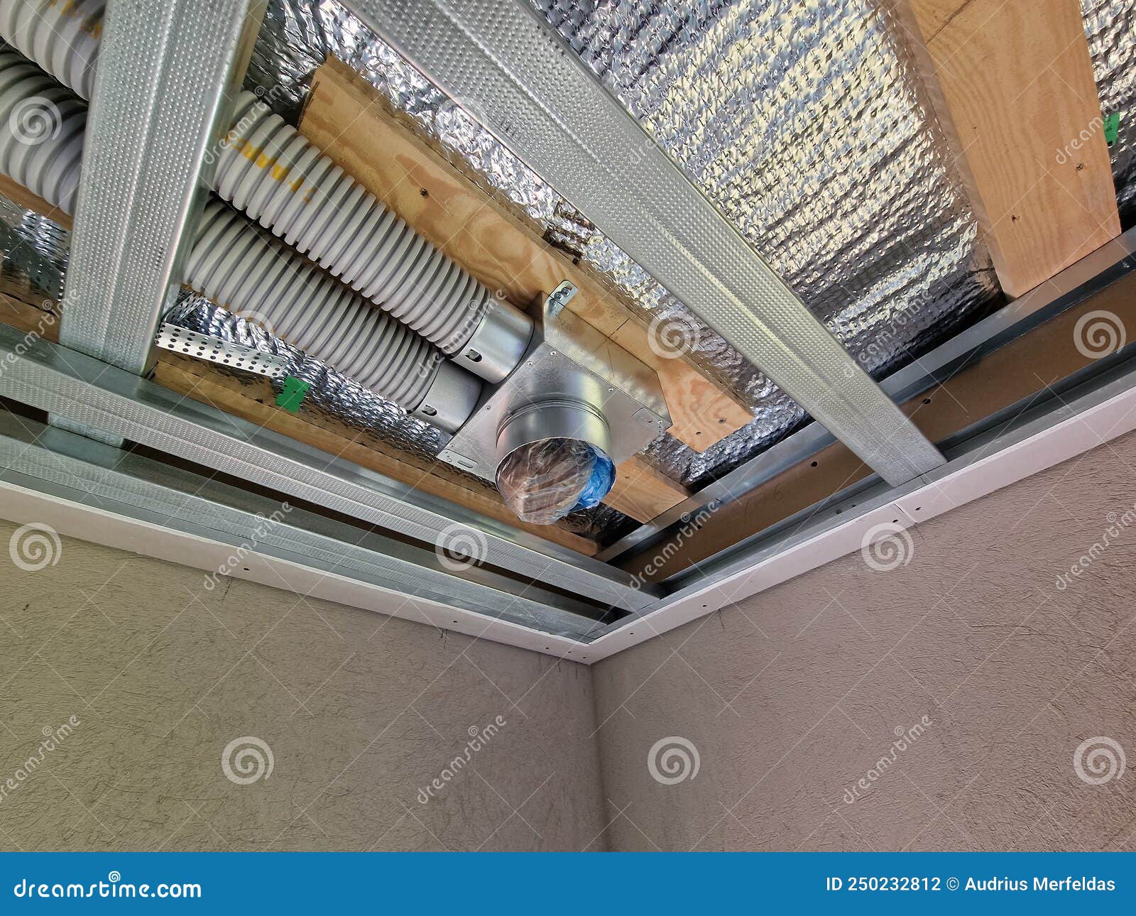 Metal Frame for Drywall Ceilings Stock Photo Image of mechanical, board 250232812
