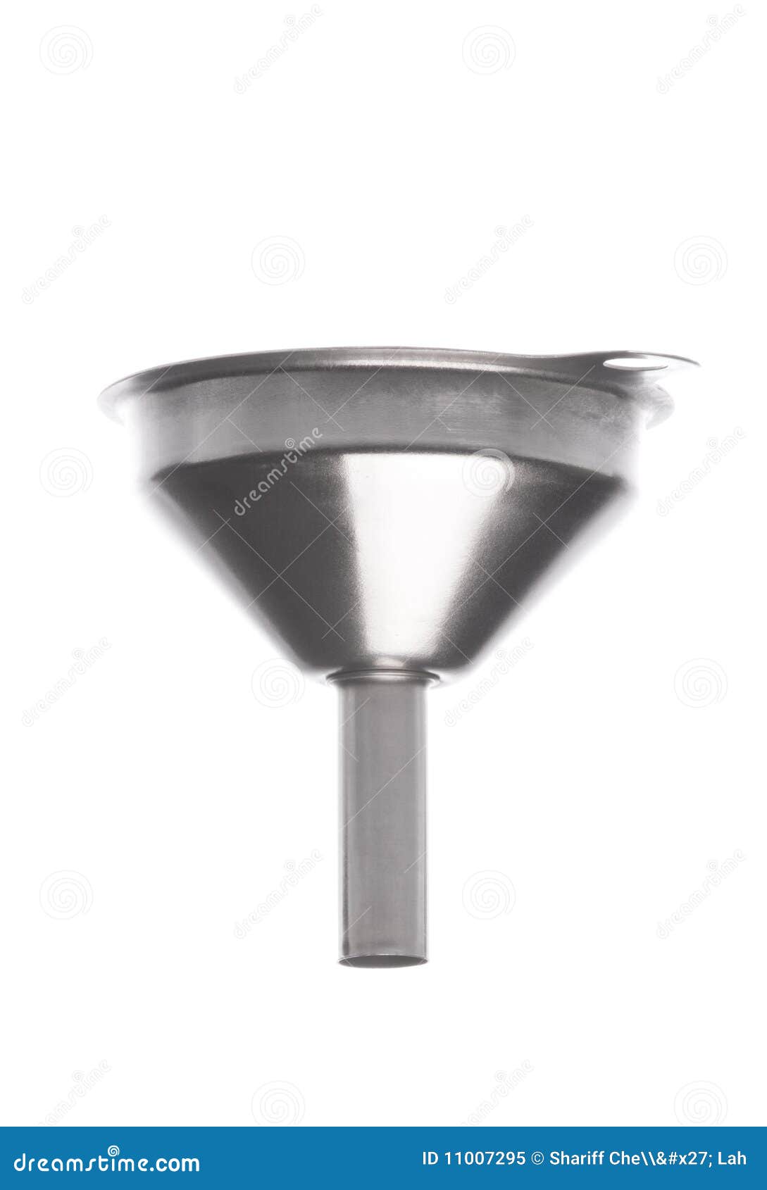 Metal Funnel Isolated stock image. Image of metallic 11007295