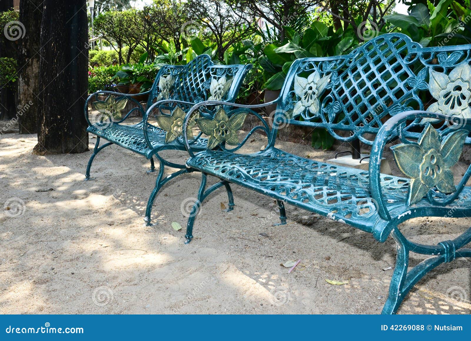 Metal garden chair stock photo. Image of park, garden - 42269088