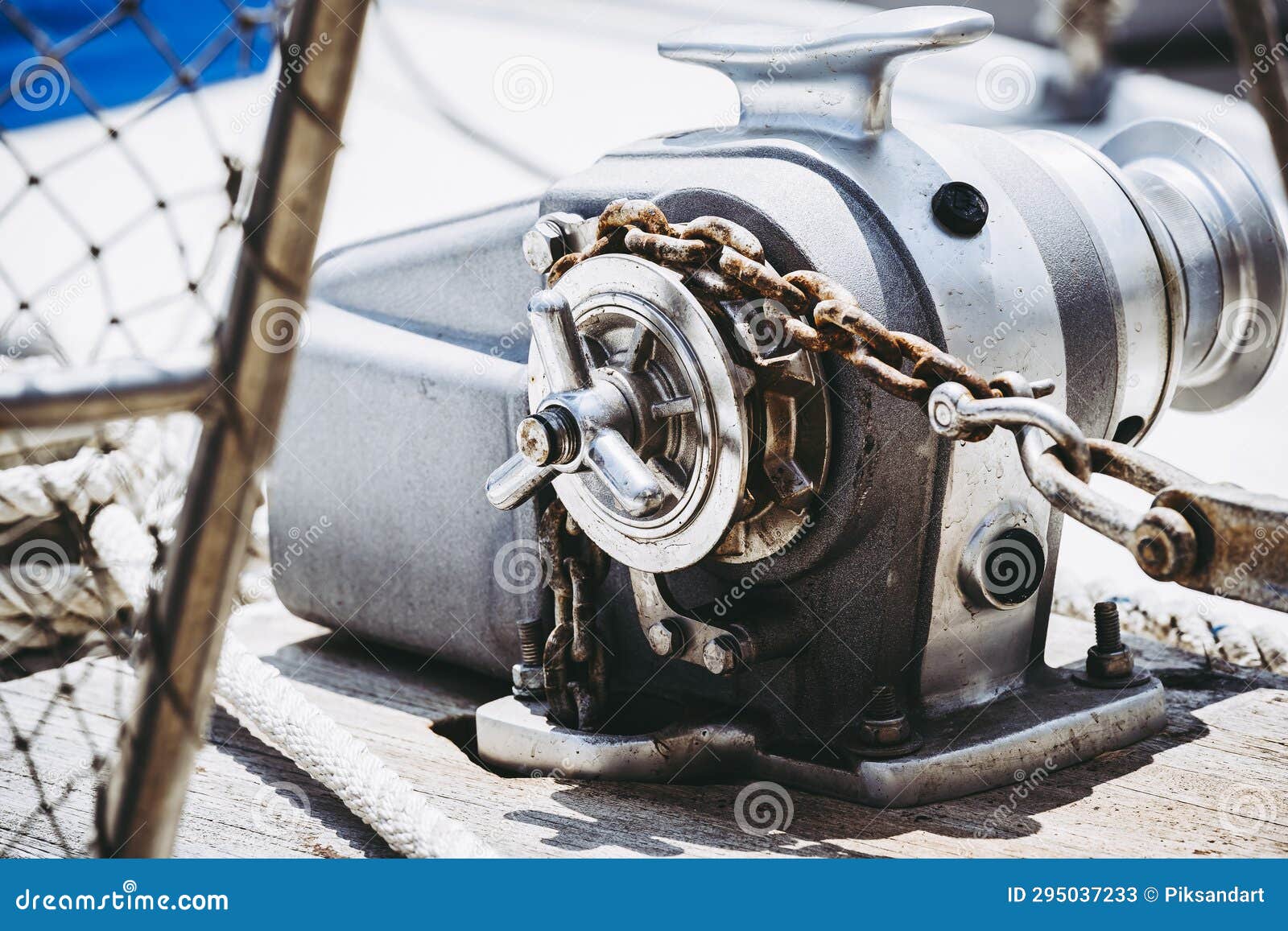 Metal Gear and Chain Equipment on a Fishing Boat Stock Image - Image of  nautical, knot: 295037233