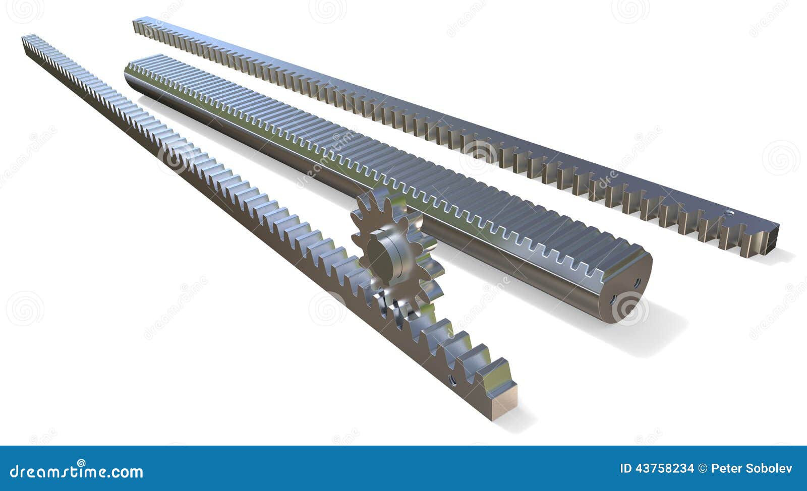 Metal gear racks stock illustration. Illustration of steel 43758234