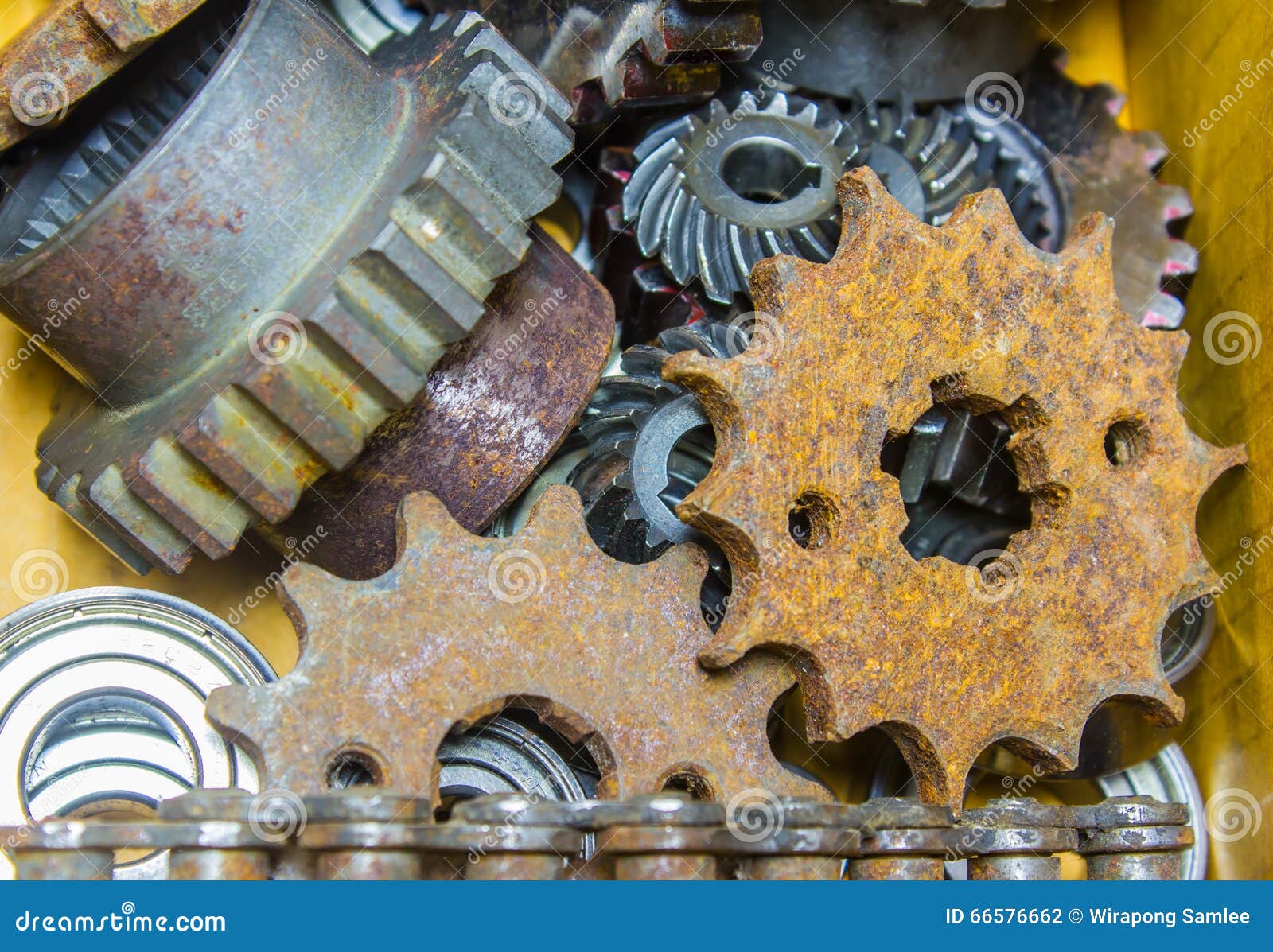 Metal gears stock photo. Image of metallic, iron, equipment 66576662