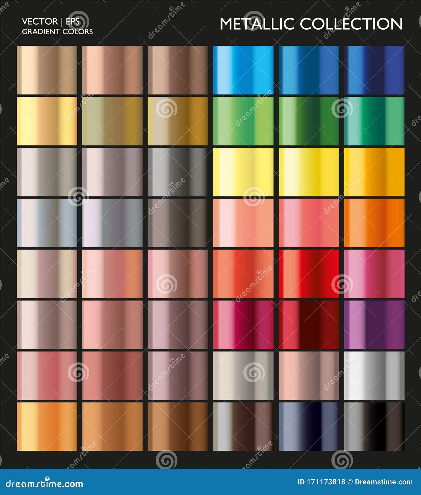 metallic color palette art