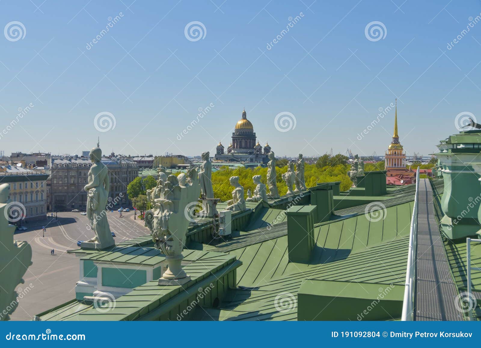 Metal Green Roof of the Hermitage Stock Photo Image of europe