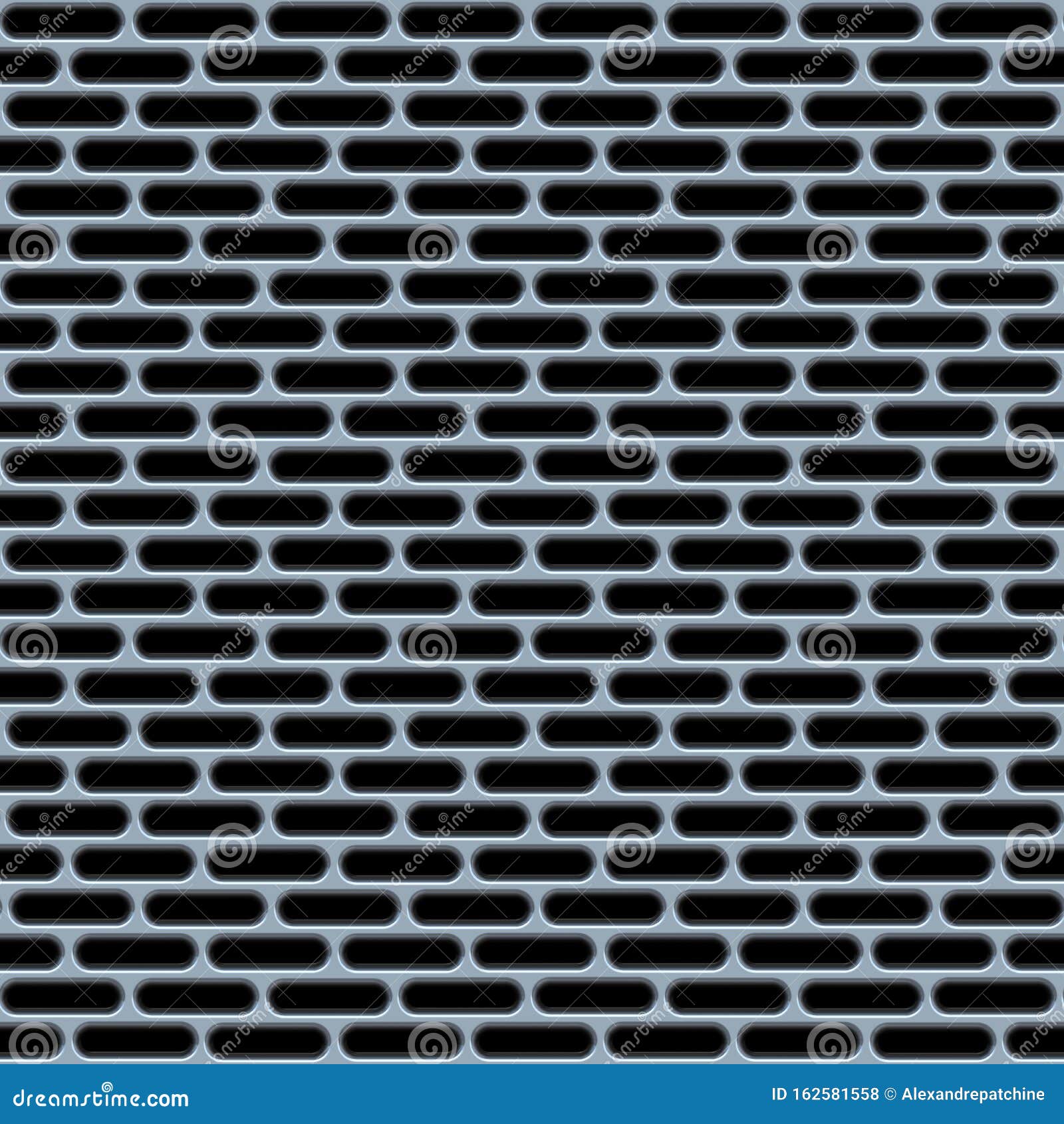 Metal Grill Seamless Pattern, Light Blue, Wide Horizontal Rectangular