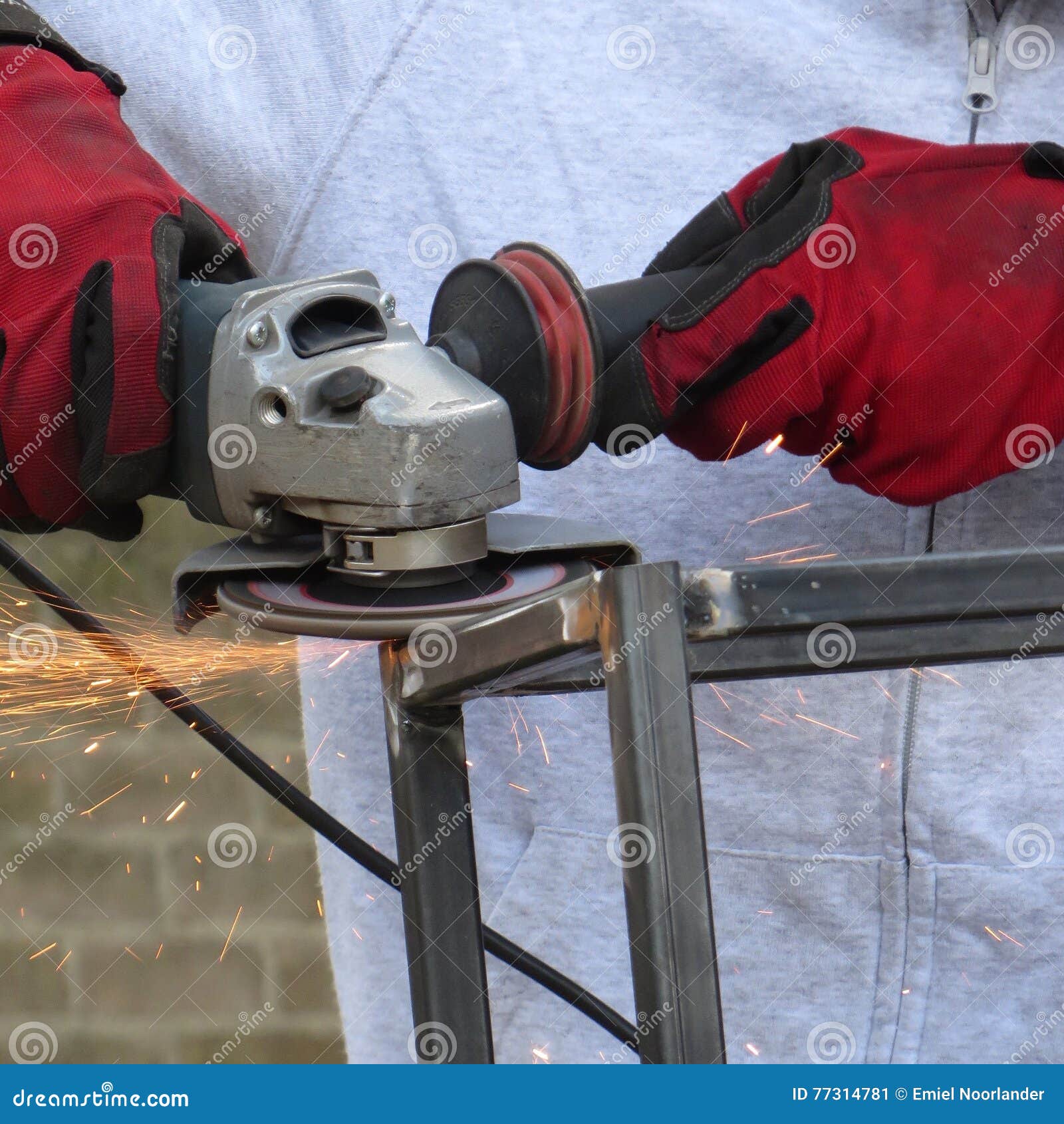 Metal grinding stock image. Image of welder, grinder 77314781