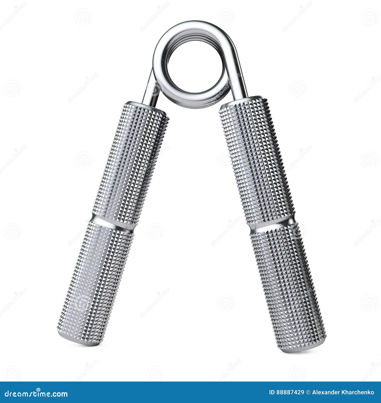 Metal Hand Grip Equipment for Exercise. 3d Rendering Stock Illustration