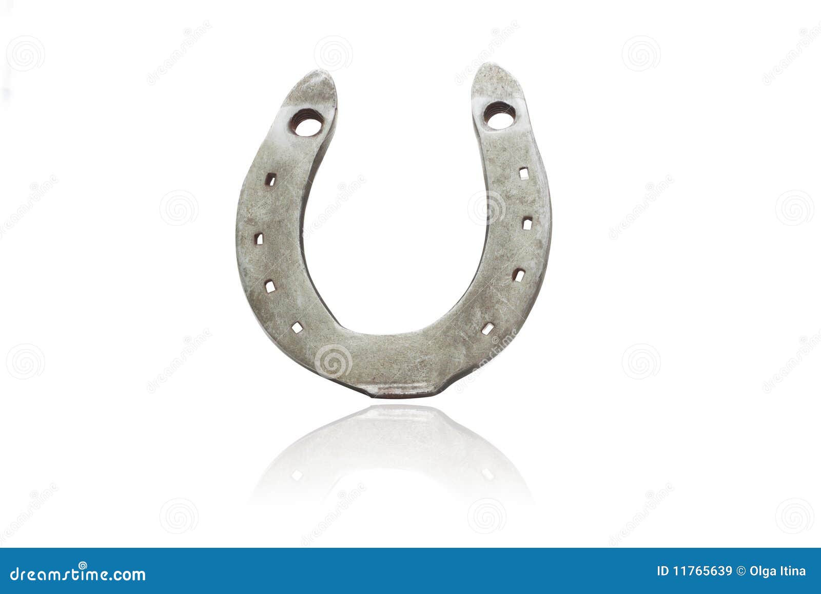 Metal Horse Shoe Isolated on White Stock Image Image of protection