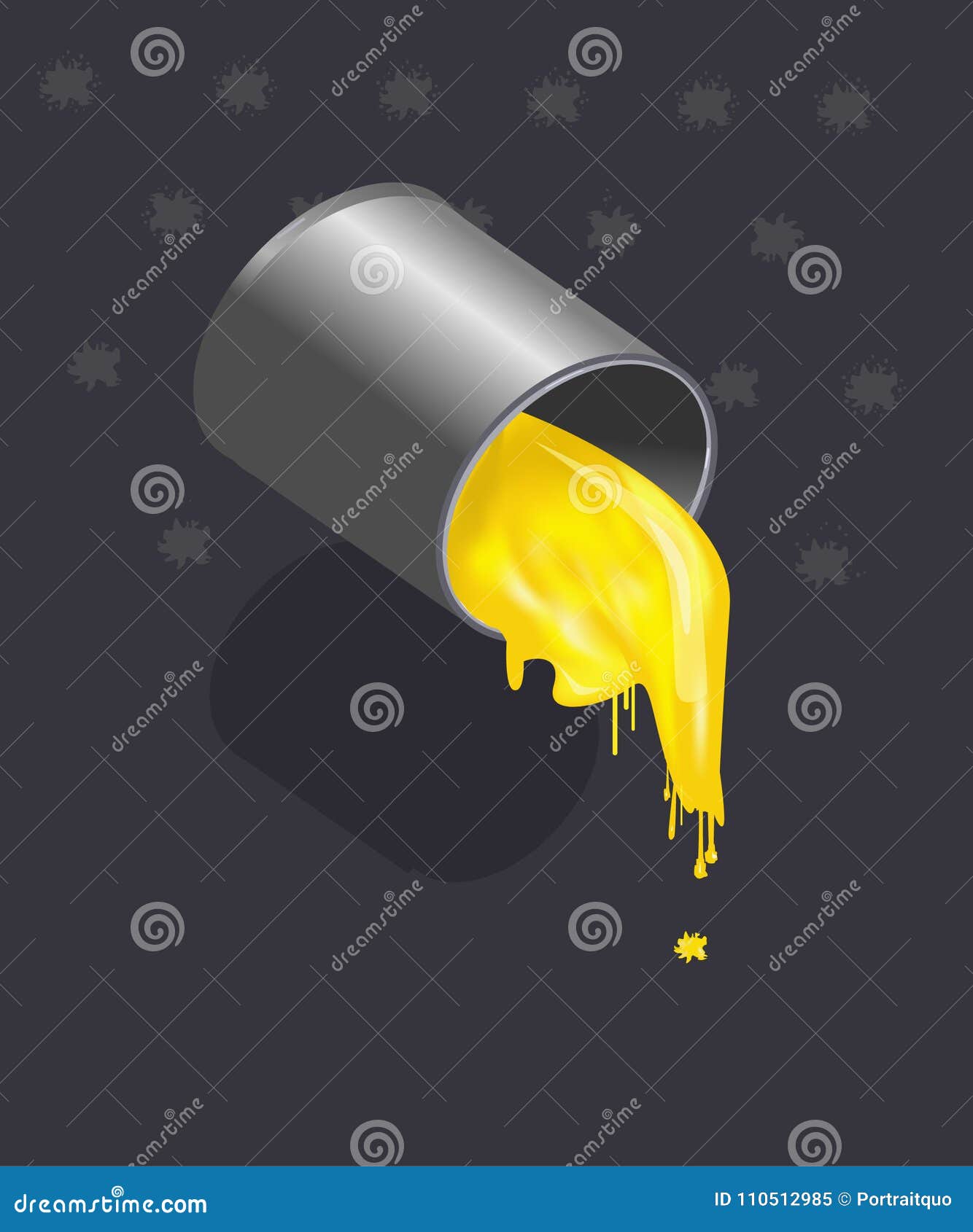 Download Metal Jar With Yellow Paint On A Grey Background Stock Illustration Illustration Of Streaks Drops 110512985 Yellowimages Mockups