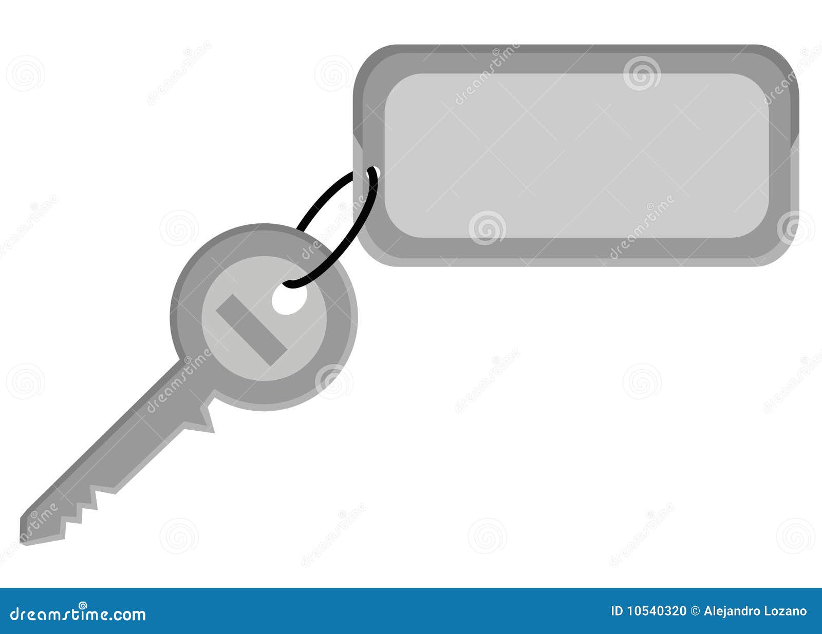 Metal key stock vector. Illustration of accessible, property - 10540320