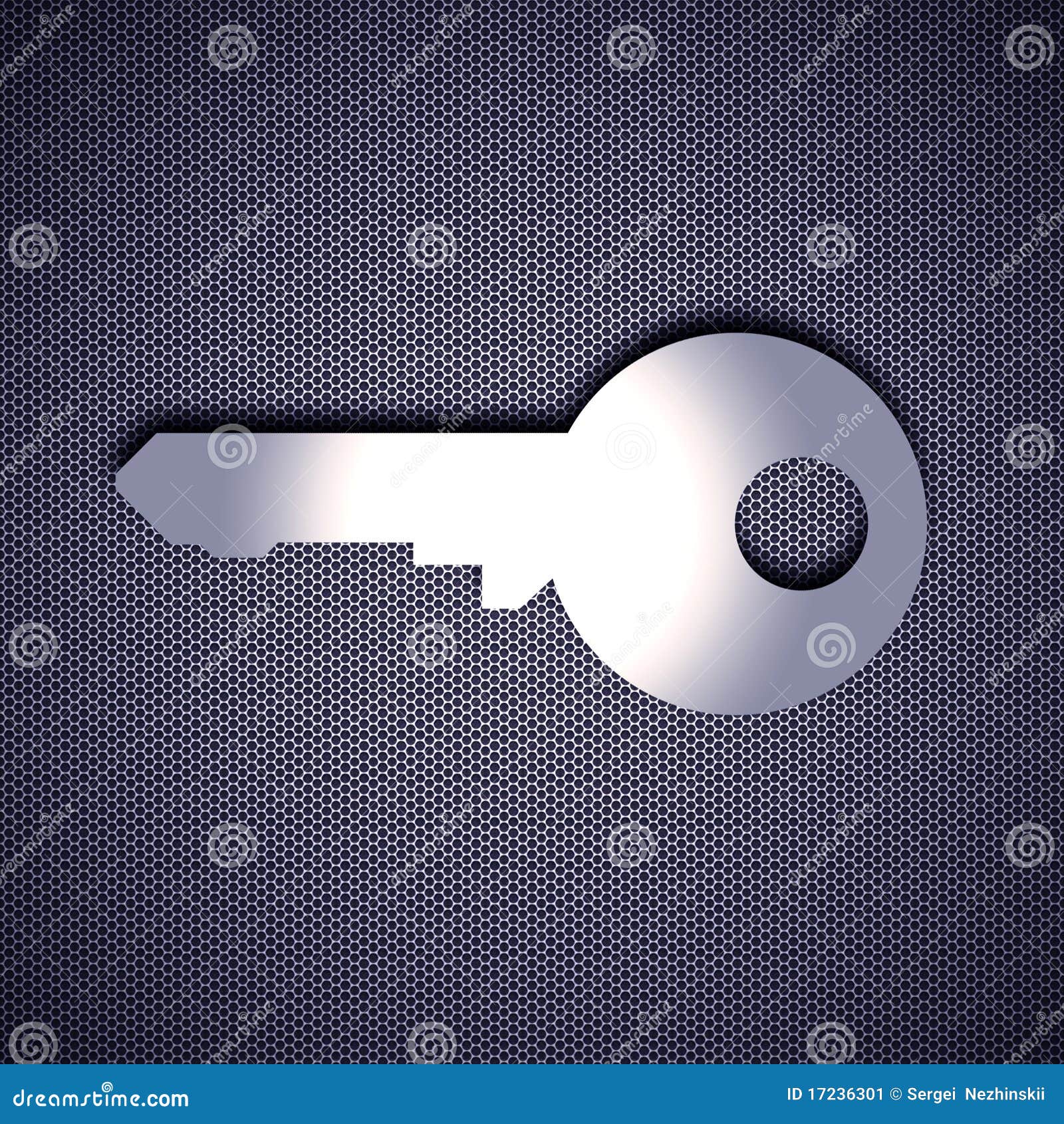 Metal key stock illustration. Illustration of metal, steel - 17236301