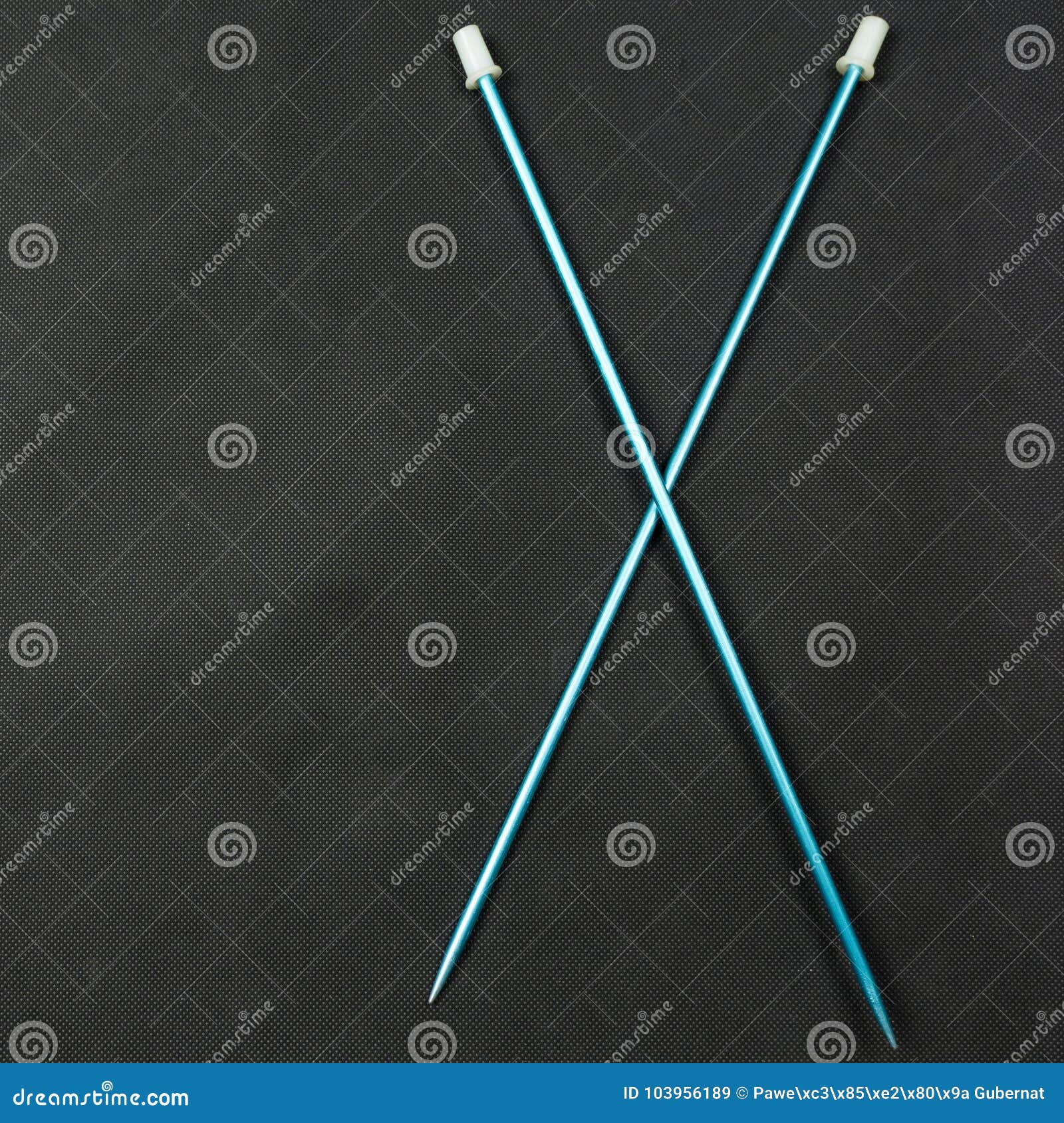 Metal knitting needles. stock image. Image of handicraft 103956189