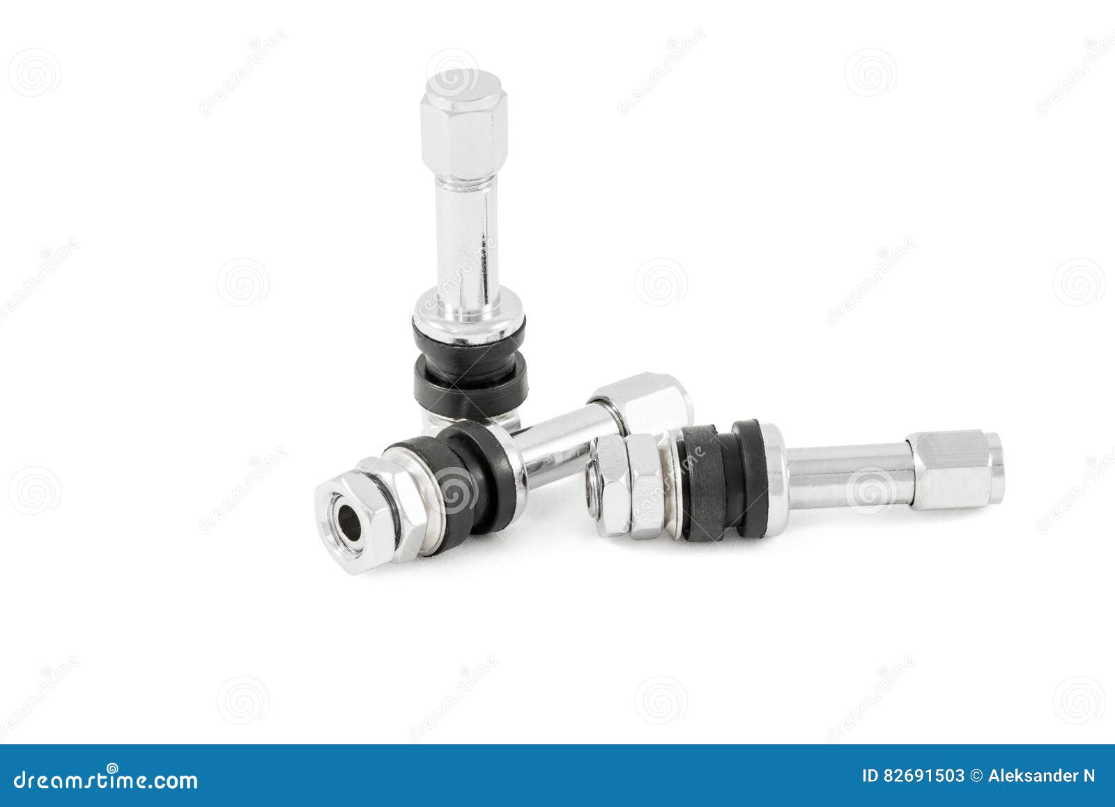 Metal L'isolement De Valve De Pneu, Valves De Schrader De Roue Image stock  - Image du capuchon, blanc: 82691503