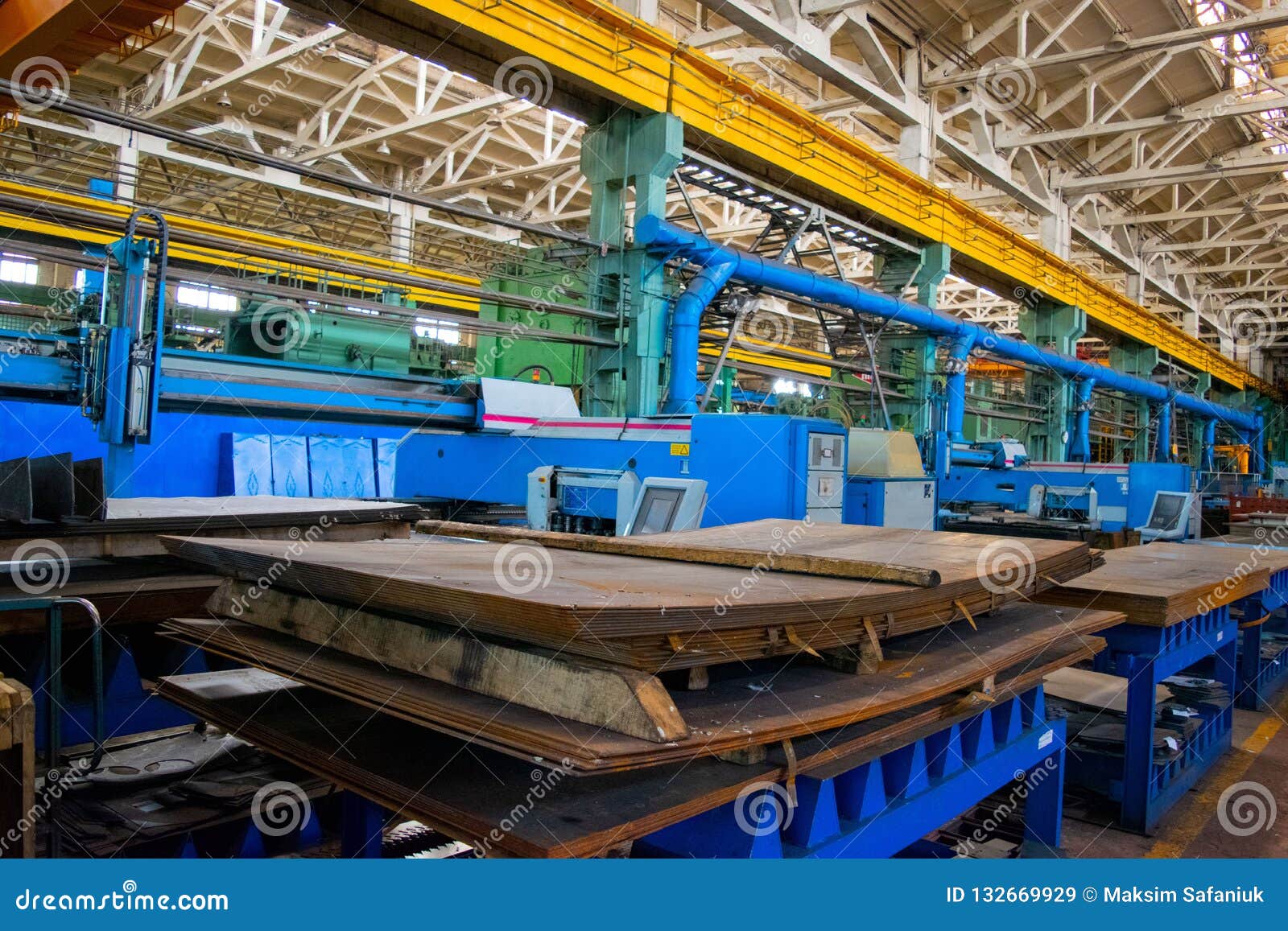 Automotive production press shop scene Royalty Free image photo